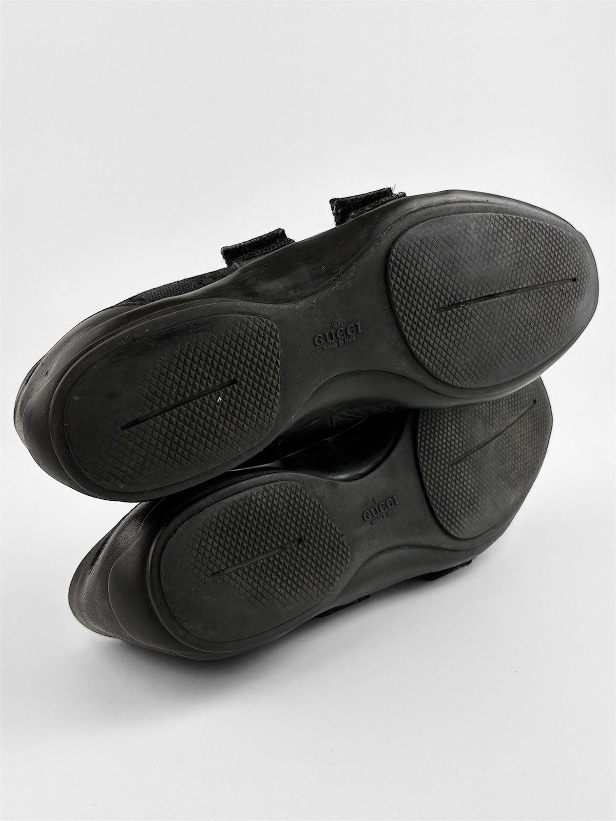 Gucci Gucci Black GG Canvas Leather Hook & Loop Sneakers 36.5 6.5 Size US 6.5 / IT 36.5 - 7 Thumbnail