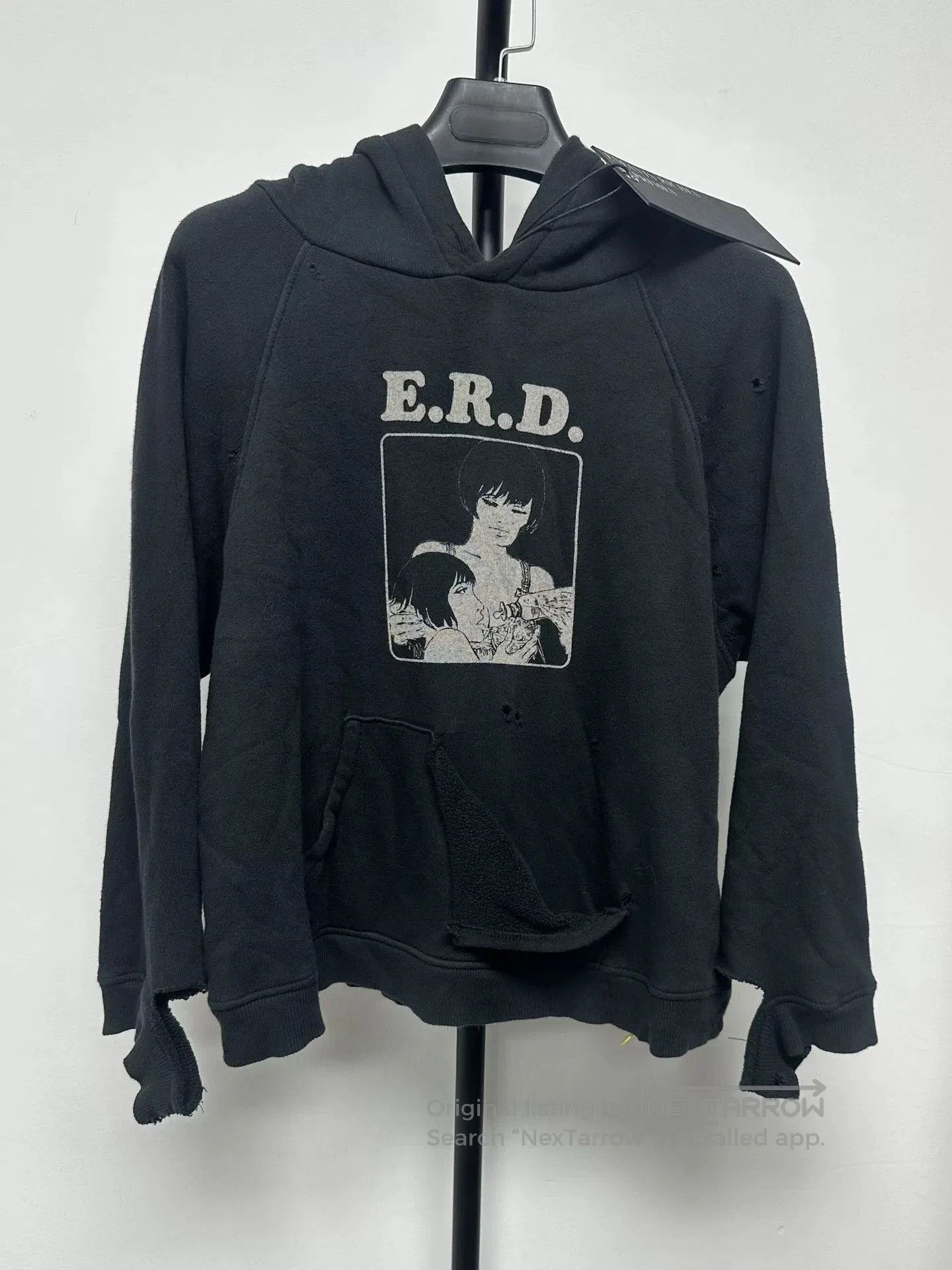 Enfants Riches Deprimes ERD 24SS Fallen Angel Distressed Hoodie. Size US L / EU 52-54 / 3 - 1 Thumbnail