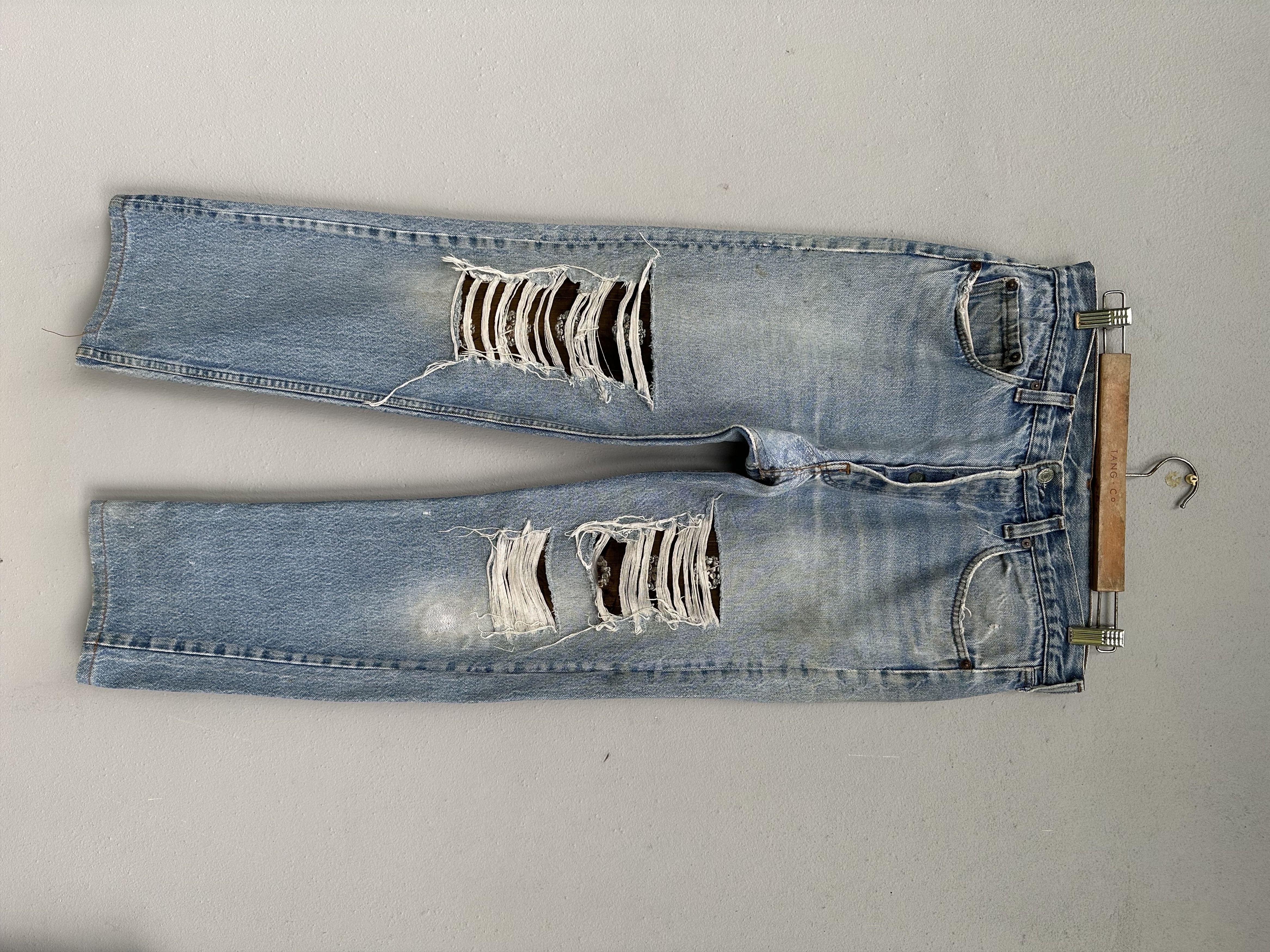Levi's Vtg Levi’s 501 80s Distressed Rebuild Rip Kurt Cobain Jeans Size US 31 - 4 Thumbnail