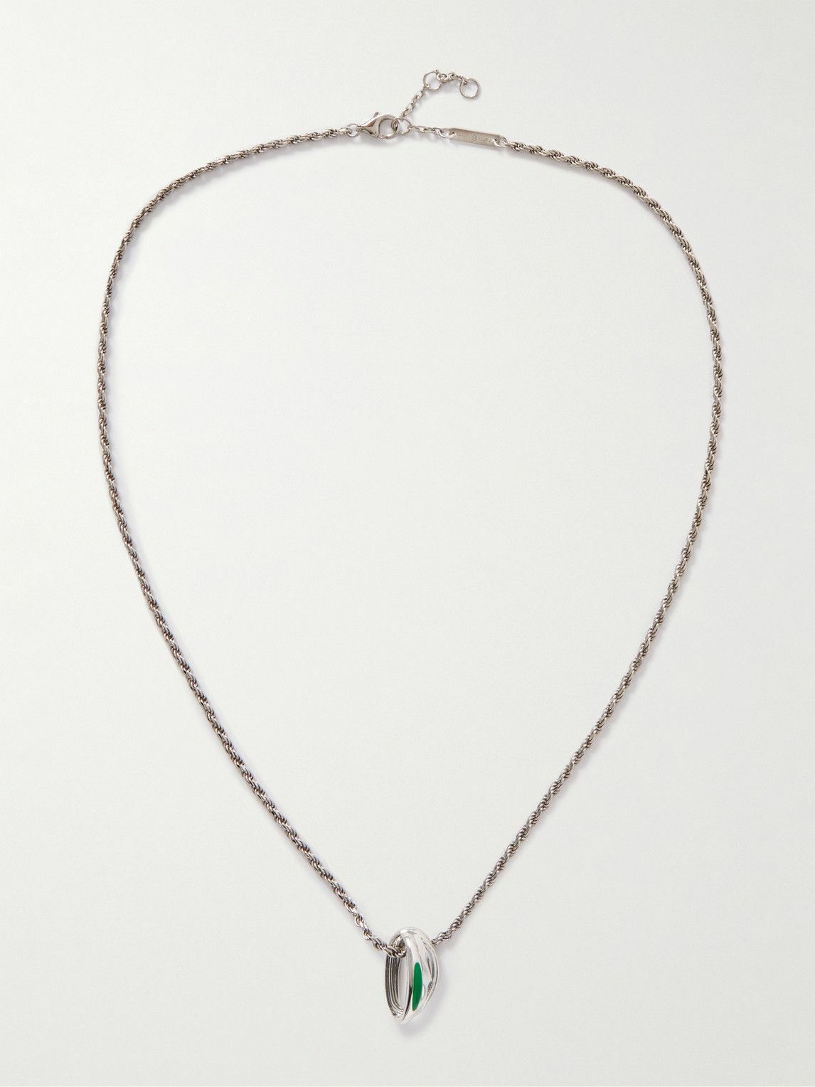 Bottega Veneta BOTTEGA VENETA Trio silver & green pendant necklace q Size ONE SIZE - 3 Thumbnail