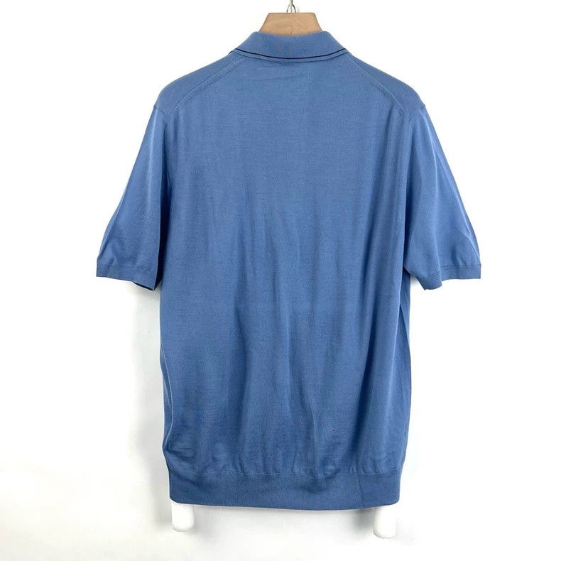 Prada Prada Triangle blue polo knitted short sleeves 2505-Nextarr Size US L / EU 52-54 / 3 - 3 Thumbnail