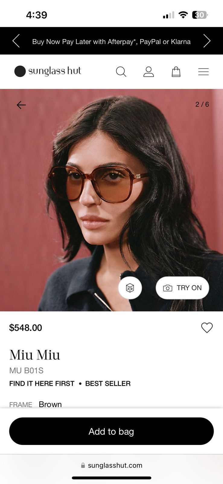 Miu Miu Miu Miu MU B01S Sunglasses Size ONE SIZE - 6 Thumbnail