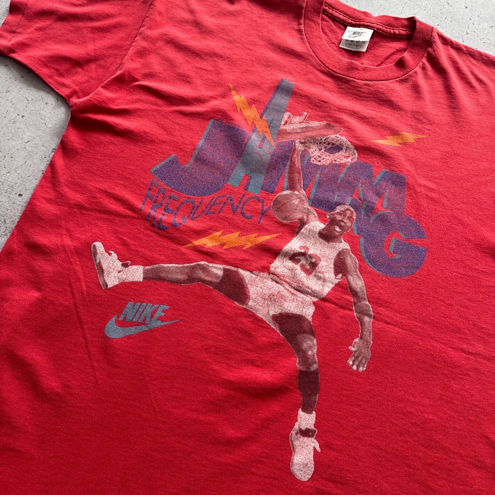 Nike Vintage 90s Nike Air Jordan Jamming Frequency Single Stitch Size US L / EU 52-54 / 3 - 4 Thumbnail