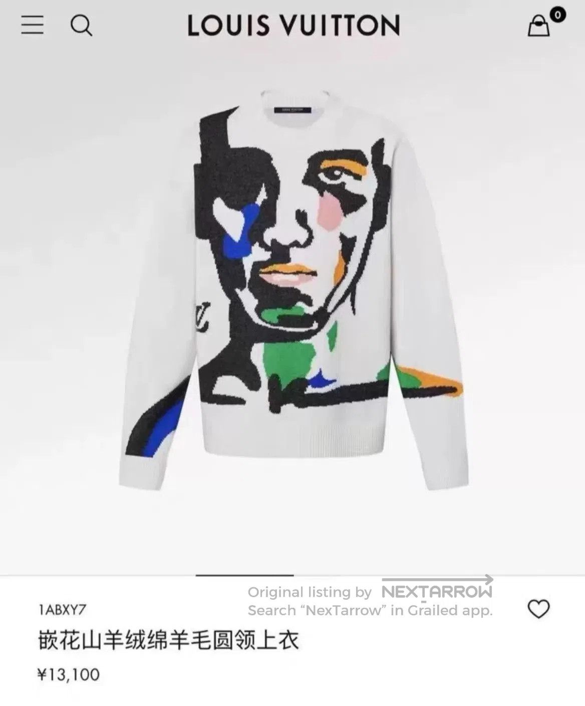 Louis Vuitton Louis Vuitton Cashmere Portrait Knit Sweater. Size US S / EU 44-46 / 1 - 9 Thumbnail