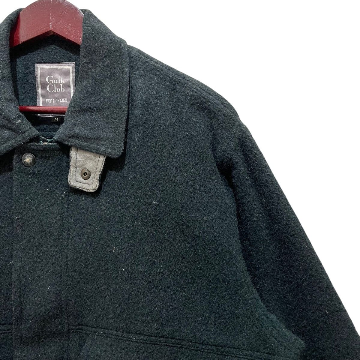 Designer × Vintage Vintage 90s Gulk Club For Nice Man Wool Bomber Jacket Size US M / EU 48-50 / 2 - 3 Thumbnail