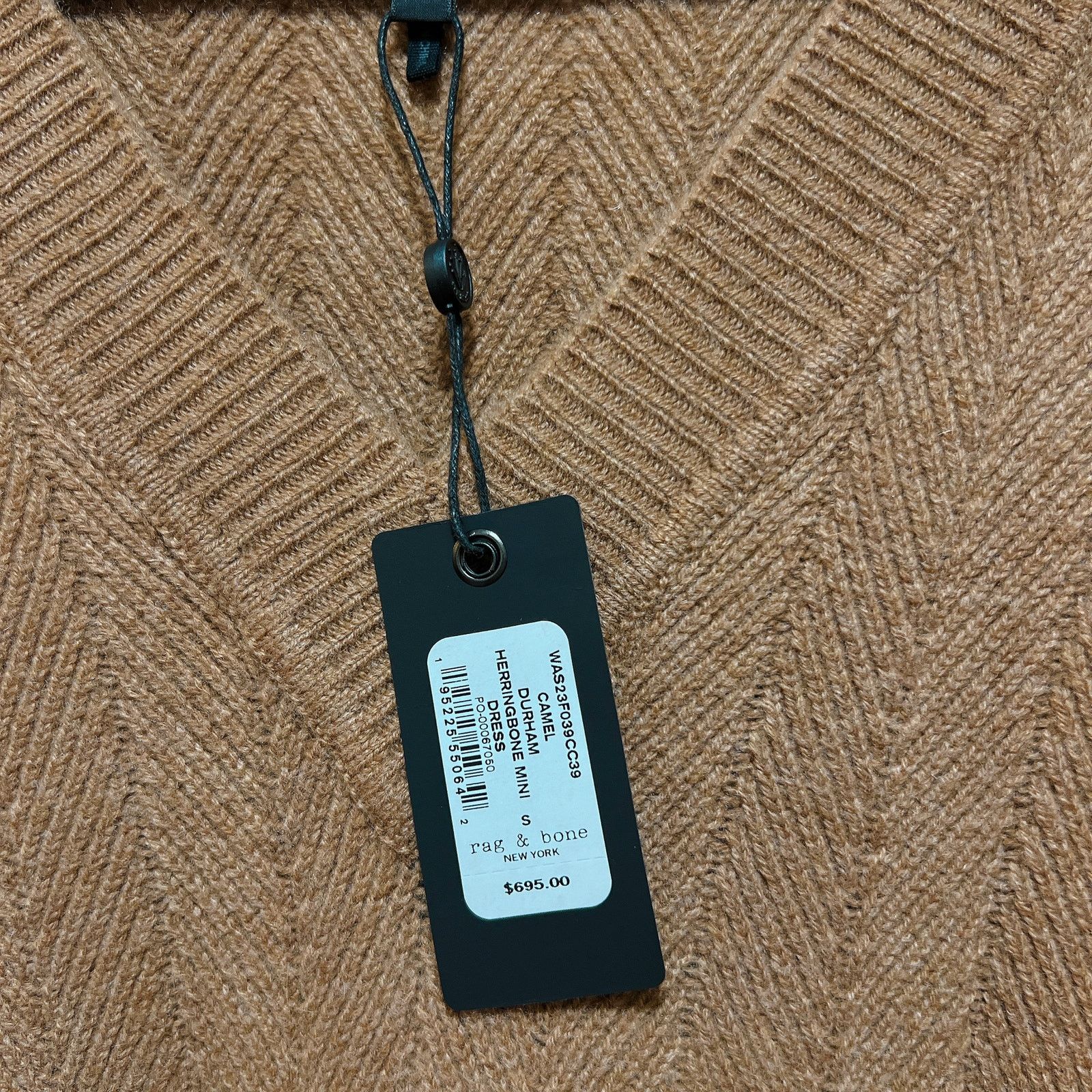 Rag & Bone NEW! Rag & bone Durham Herringbone-Knit Cashmere Minidress Size S / US 4 / IT 40 - 8 Thumbnail