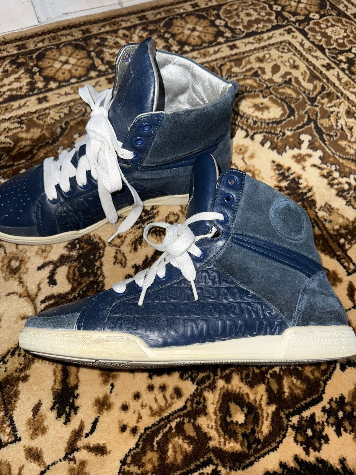 Marc Jacobs Vintage Marc Jacobs High-Top Blue Suede Sneakers Size US 10 / EU 43 - 1 Thumbnail