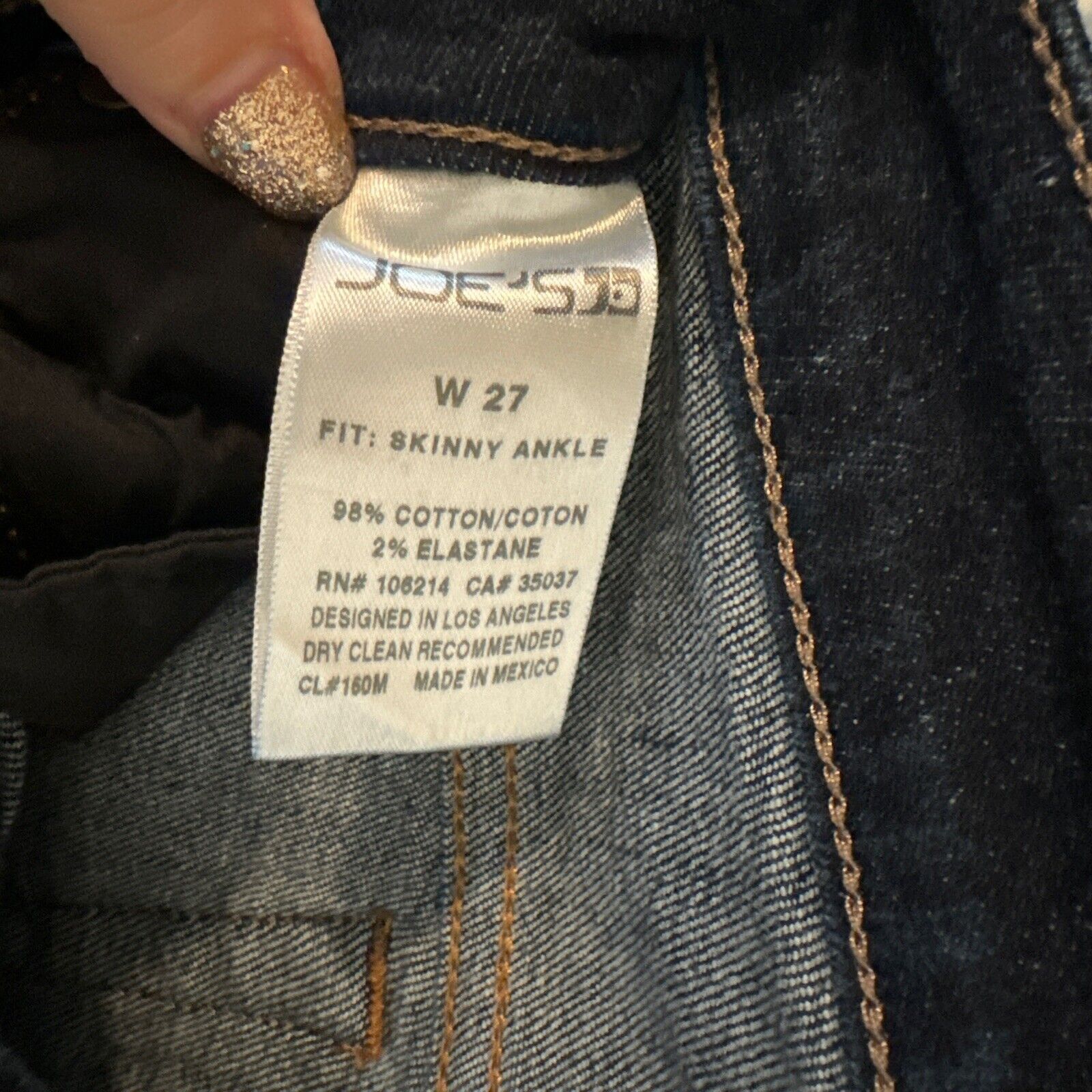 Joe's Joe's Jeans Women's Katya Skinny Ankle Jeans, 27, Dark Wash Size 27" / US 4 / IT 40 - 5 Thumbnail