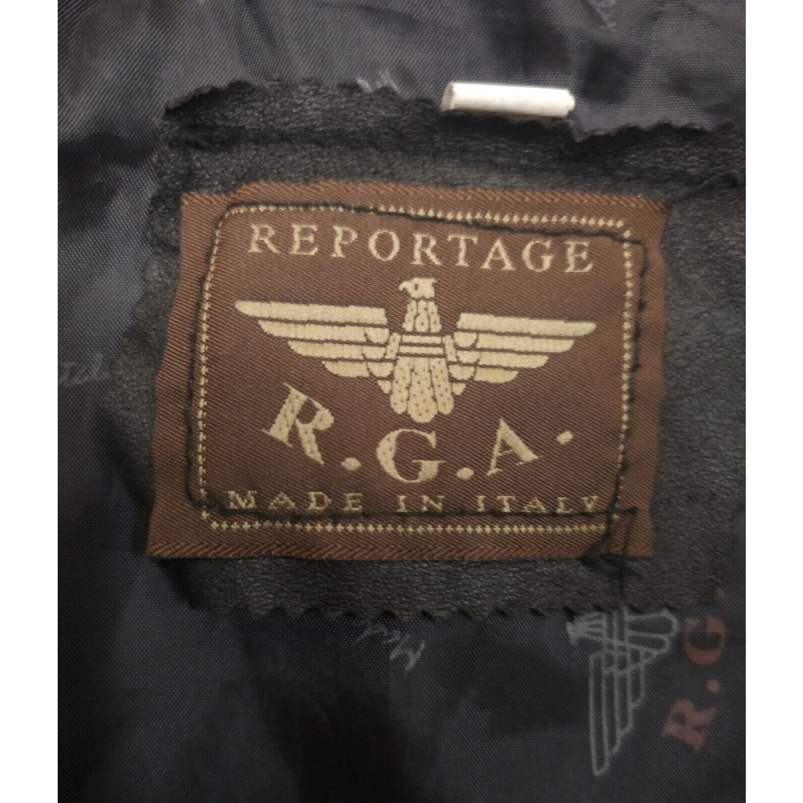 Vintage Reportage RGA Italian Leather Moto Rider Jacket Bomber Size US M / EU 48-50 / 2 - 9 Thumbnail