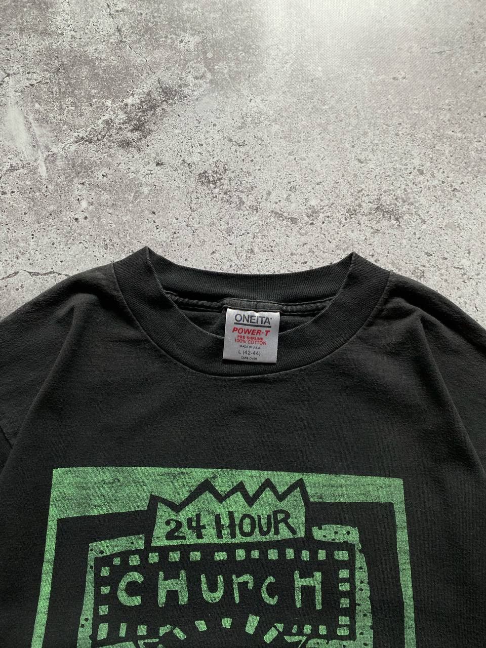 Vintage VINTAGE 90s ELVIS PRESLEY 24 HOUR CHURCH GALLERY T SHIRT Size US L / EU 52-54 / 3 - 8 Thumbnail