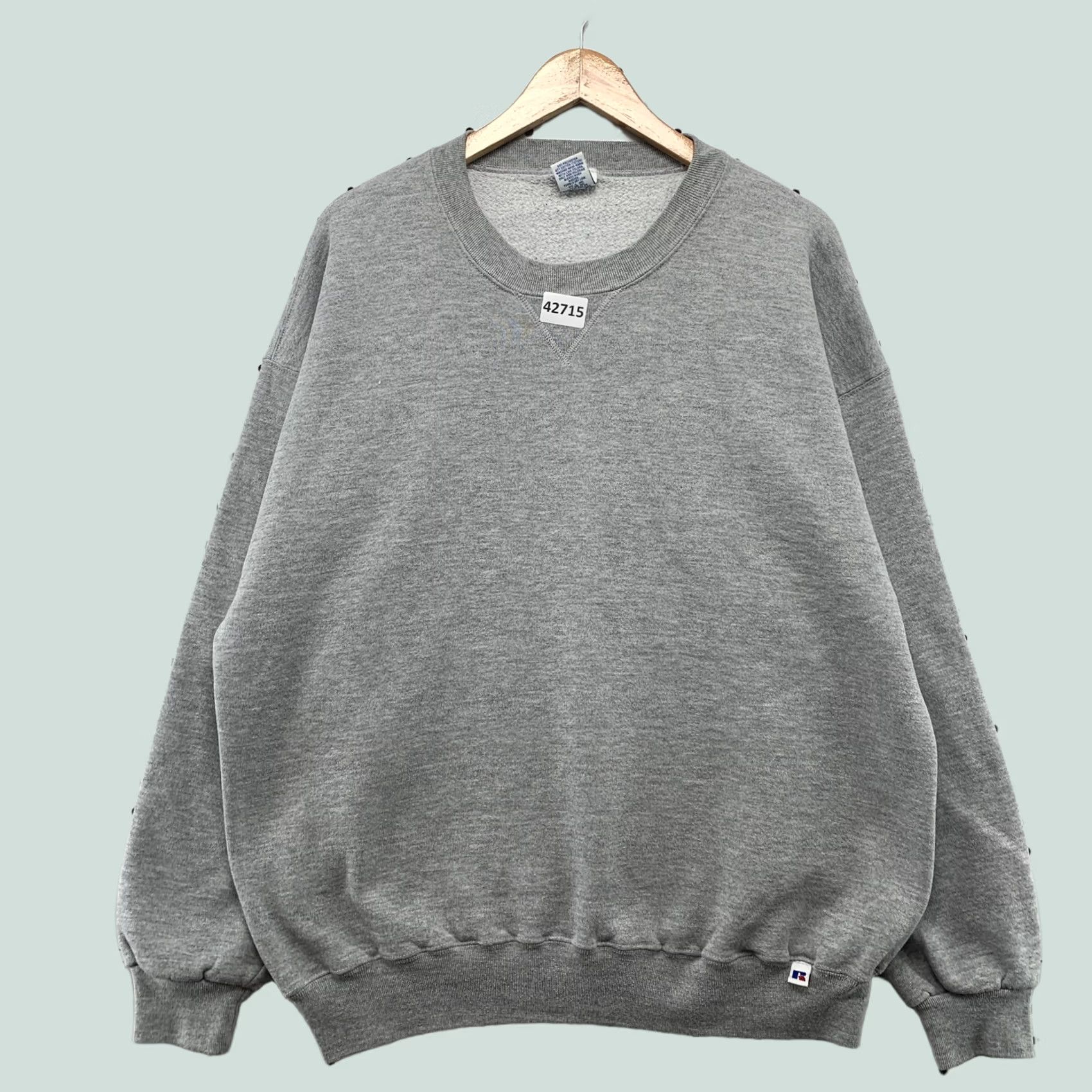 Russell Athletic VINTAGE Russell Athletic Sweatshirt Men XL Gray Crewneck Fleece 90s Size US XL / EU 56 / 4 - 1 Thumbnail
