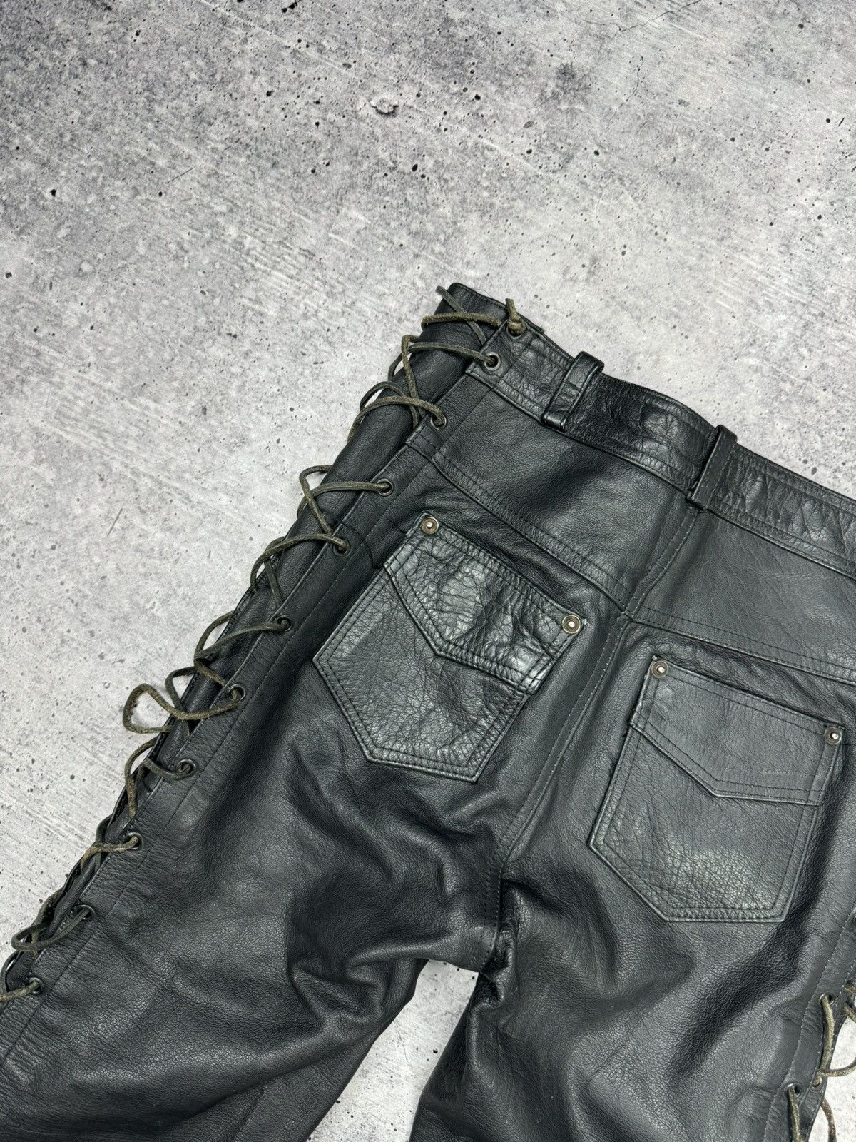 Genuine Leather × Vintage Vintage 90’s Y2K Style Casual Cowboy Genuine Leather Pants Size US 30 / EU 46 - 23 Thumbnail