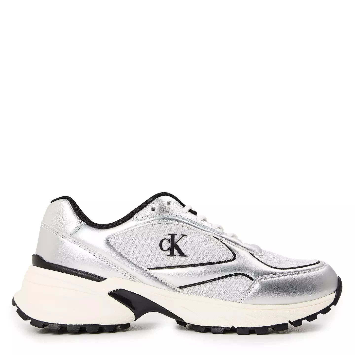 Calvin Klein o1g2r1mq0426 Hike Runners Sneakers in White/Silver Size US 13 / EU 46 - 1 Thumbnail