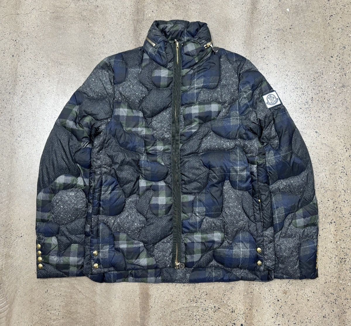 Moncler Gamme Bleu Giubbotto Patchwork Down Jacket