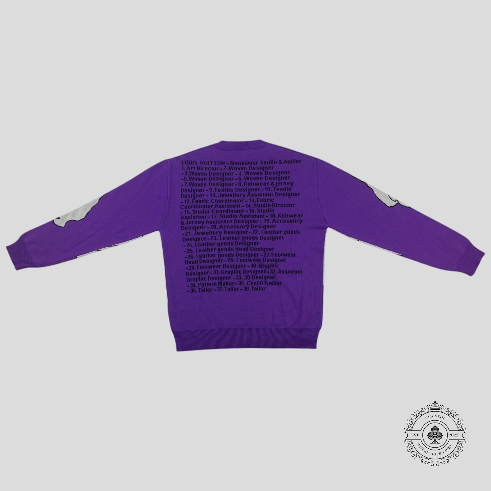 Louis Vuitton Louis Vuitton Menswear Studio & Atelier Sweater in Purple Size ONE SIZE - 2 Thumbnail