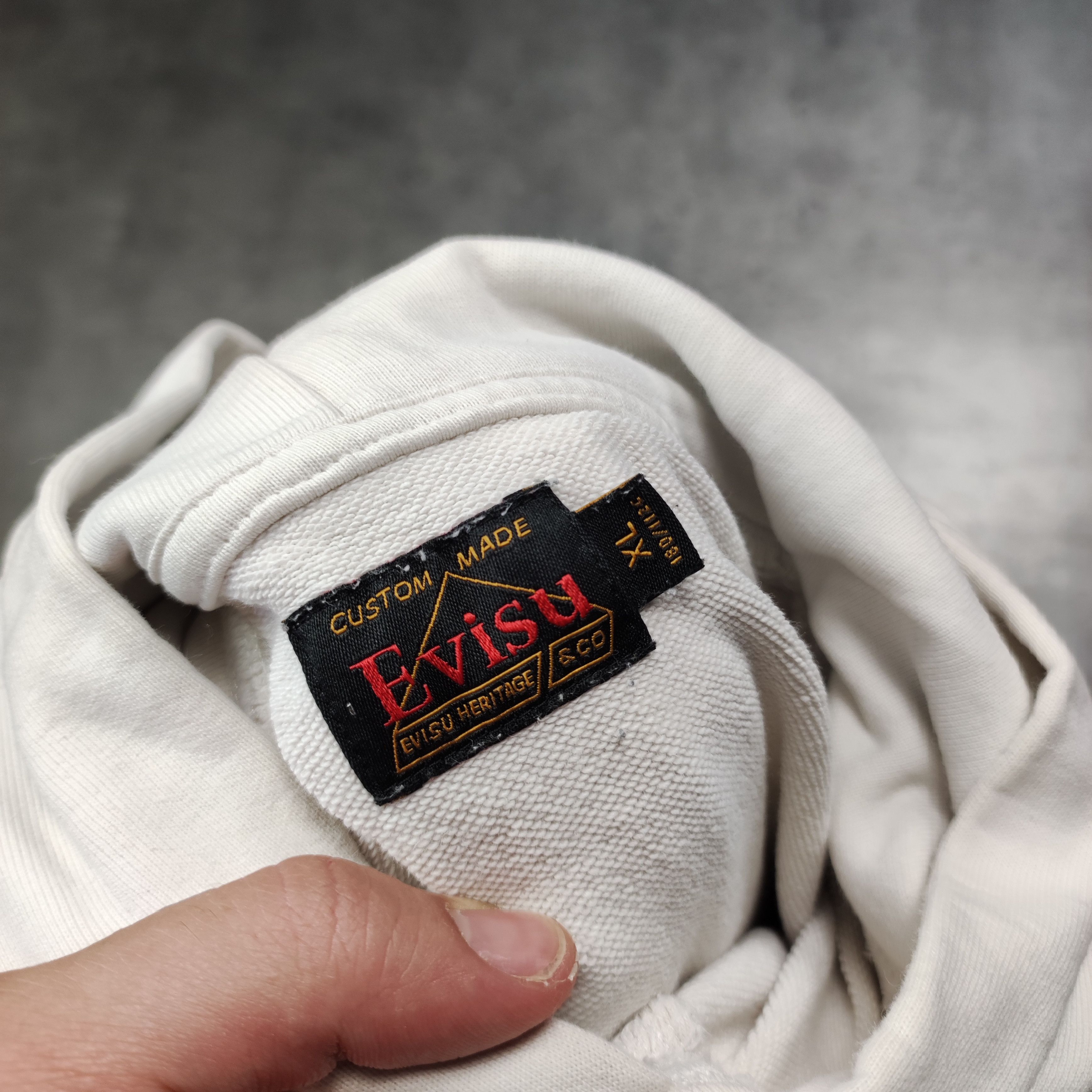 Evisu × Japanese Brand RARE Evisu Japan White Center Logo Heavy Hoodie Size US XL / EU 56 / 4 - 7 Thumbnail