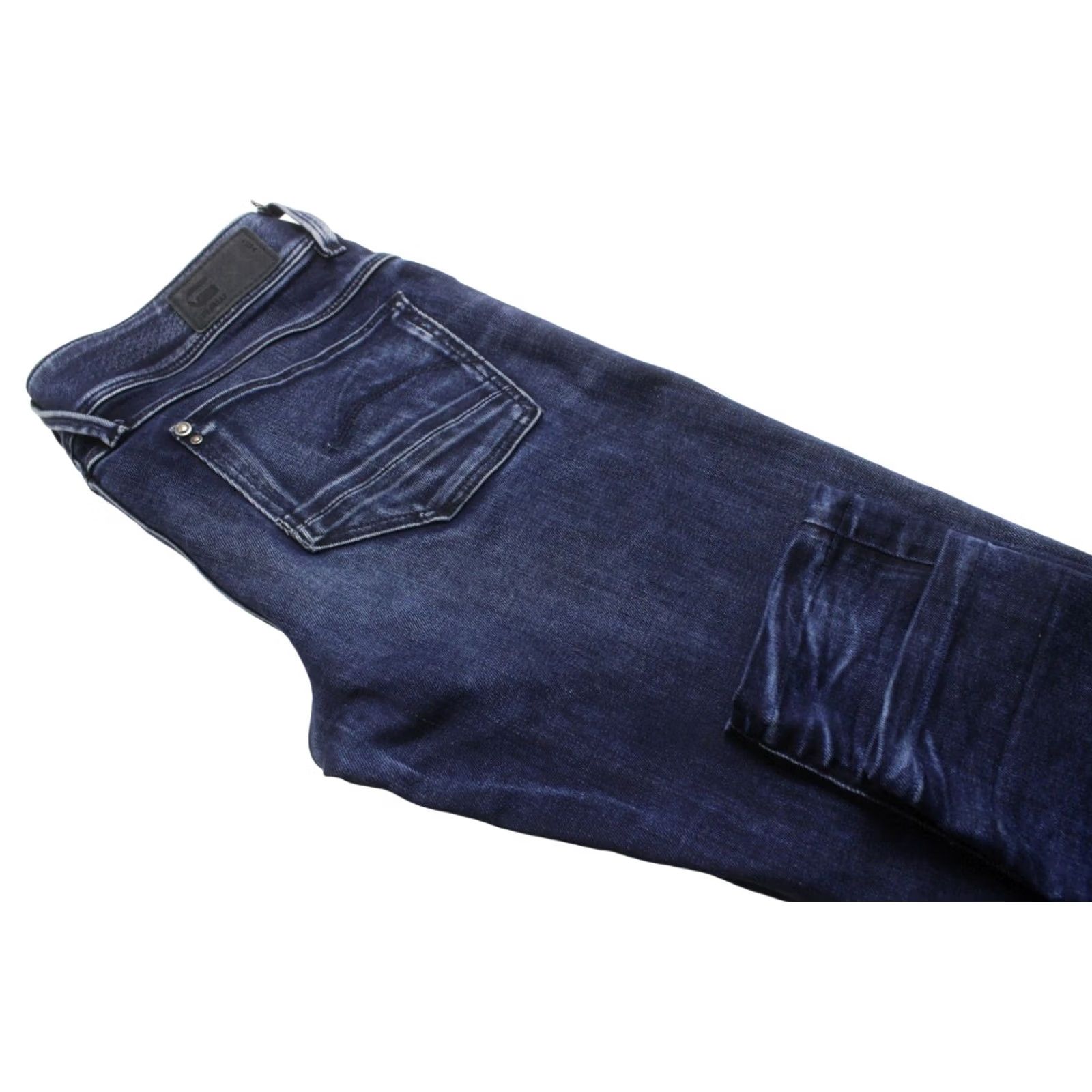 G-Star G-STAR Lynn Zip Mid Skinny Jeans Women's Dark Denim Faded W27/L34 Whiskers Size 27" / US 4 / IT 40 - 6 Thumbnail