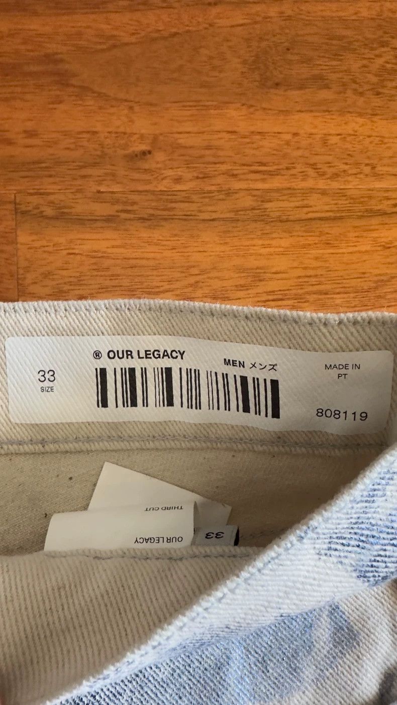 Our Legacy Our Legacy Brush Heavy weight bright straight long jeans Size US 33 - 4 Thumbnail
