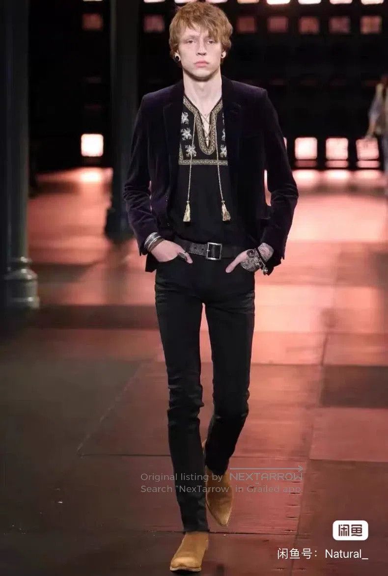 Saint Laurent Paris Saint Laurent Paris Western Chelsea Boots Size US 10.5 / IT 40.5 - 6 Thumbnail