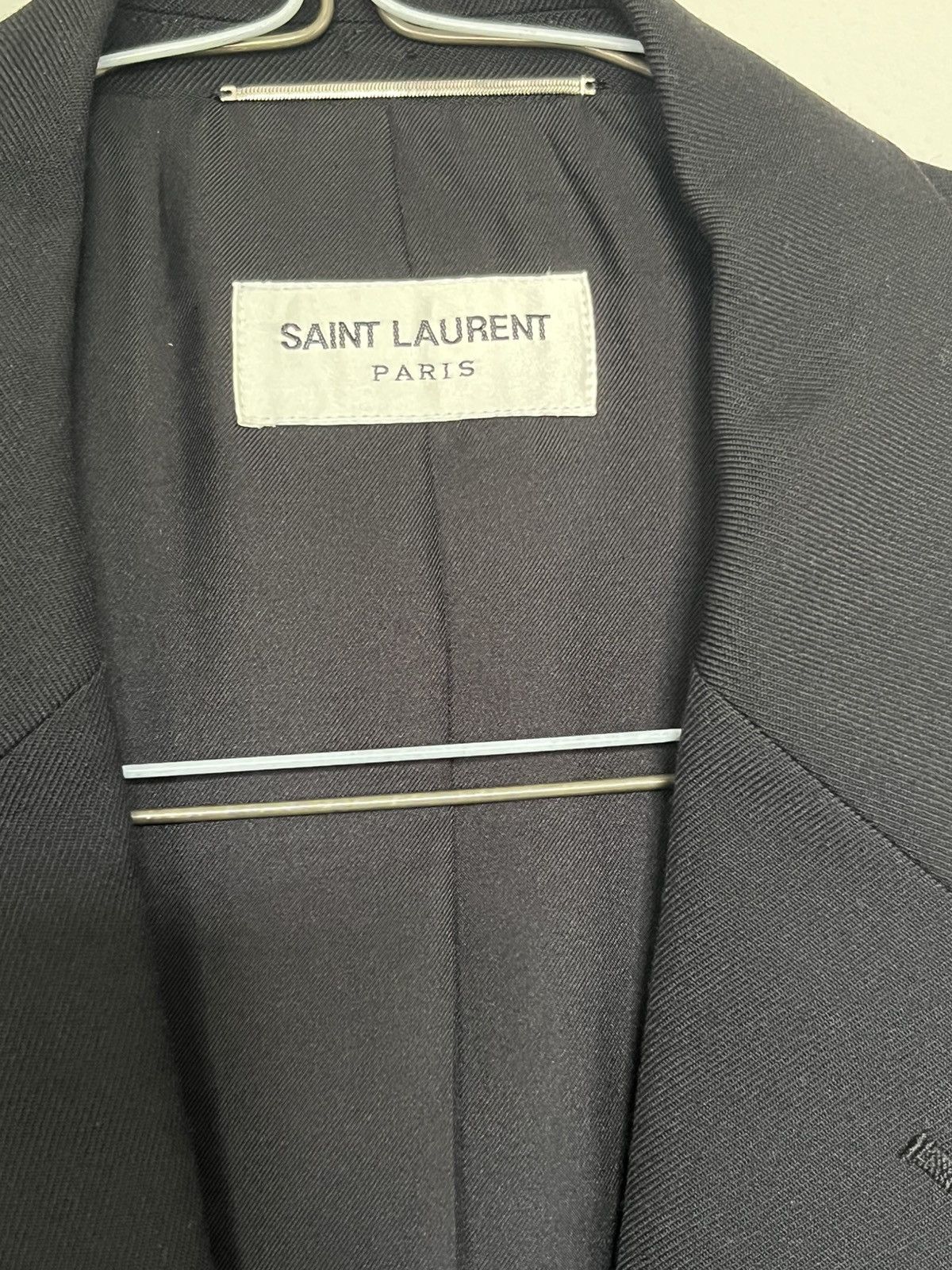 Saint Laurent Paris 2019 Saint Laurent Paris Wool Grain de Poudre Smoking Jacket Size 50R - 3 Thumbnail