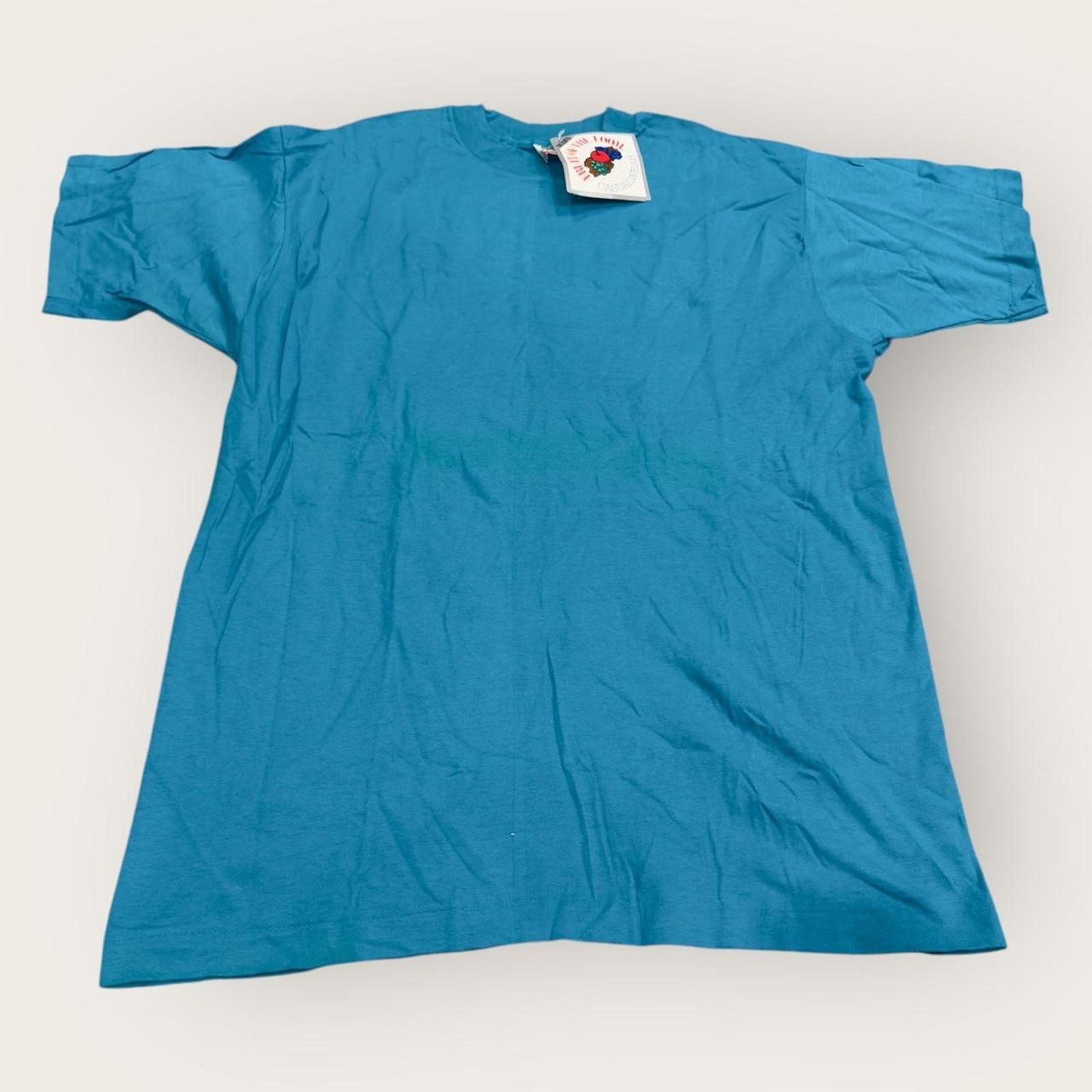 Fruit Of The Loom Vintage 80s Single Stitch NWT Fruit of the Loom Blank Tee Size US XL / EU 56 / 4 - 1 Thumbnail