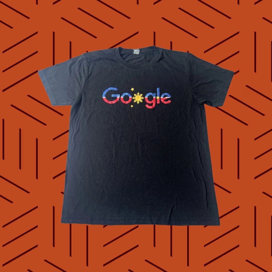 Vintage VINTAGE Unbranded Shirt Google Logo Graphic Print Crew Neck Short Sleeve L Black Men Size US L / EU 52-54 / 3 - 1 Thumbnail
