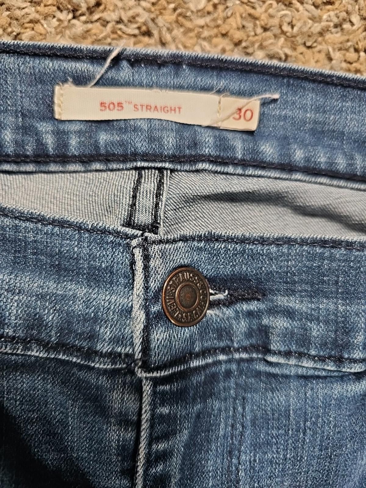 Levi's Levi's 505 Straight Jeans Sz 30 Size 30" / US 8 / IT 44 - 2 Thumbnail