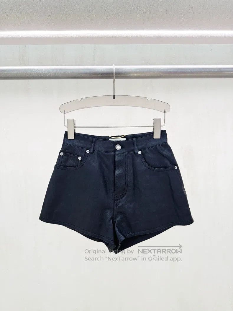 Saint Laurent Paris Saint Laurent Paris Black Lamb Leather Shorts Size 33" - 1 Thumbnail