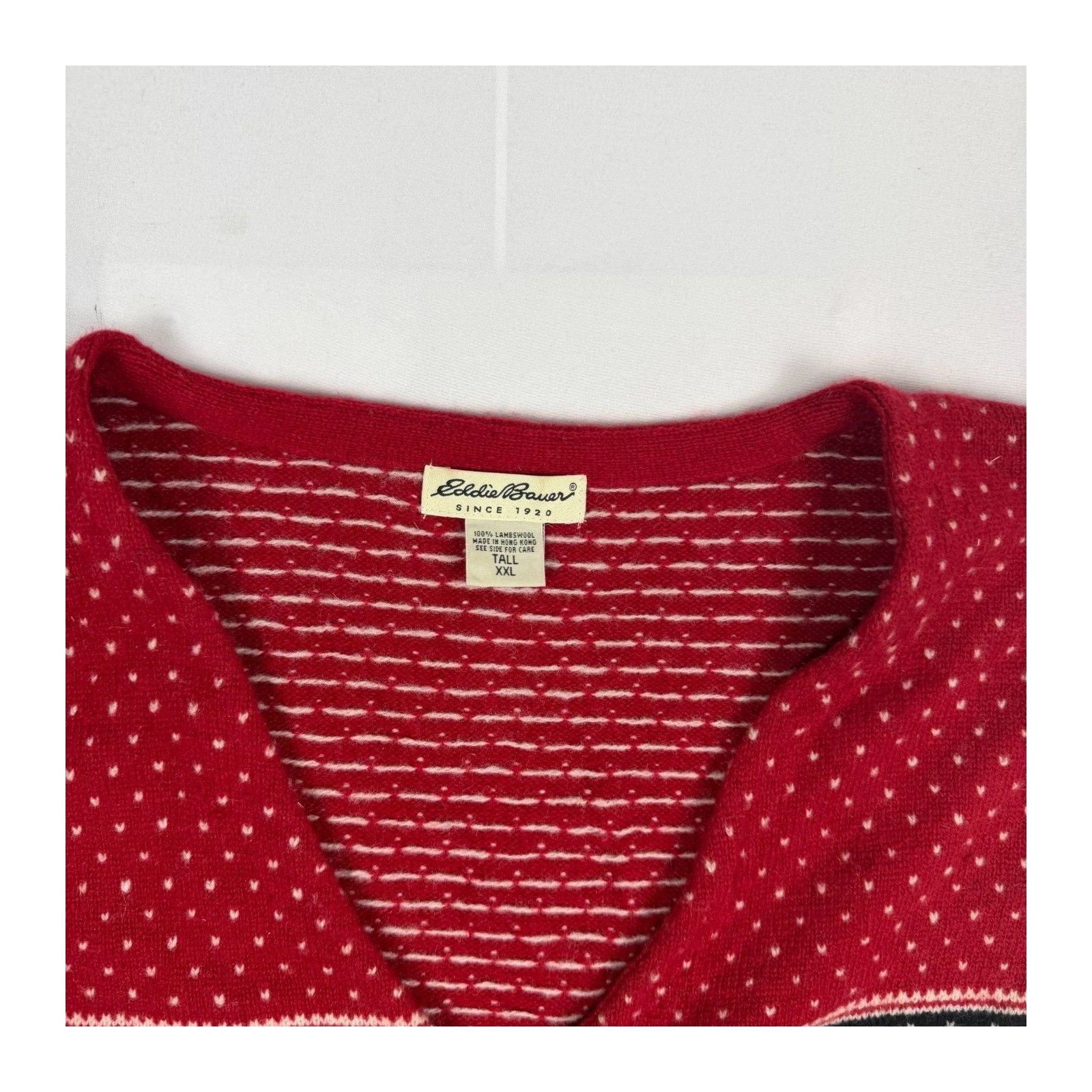 Eddie Bauer Vintage Eddie Bauer Sweater Vest Women 2XL Red Wool Fair Isl Size US XXL / EU 58 / 5 - 4 Thumbnail