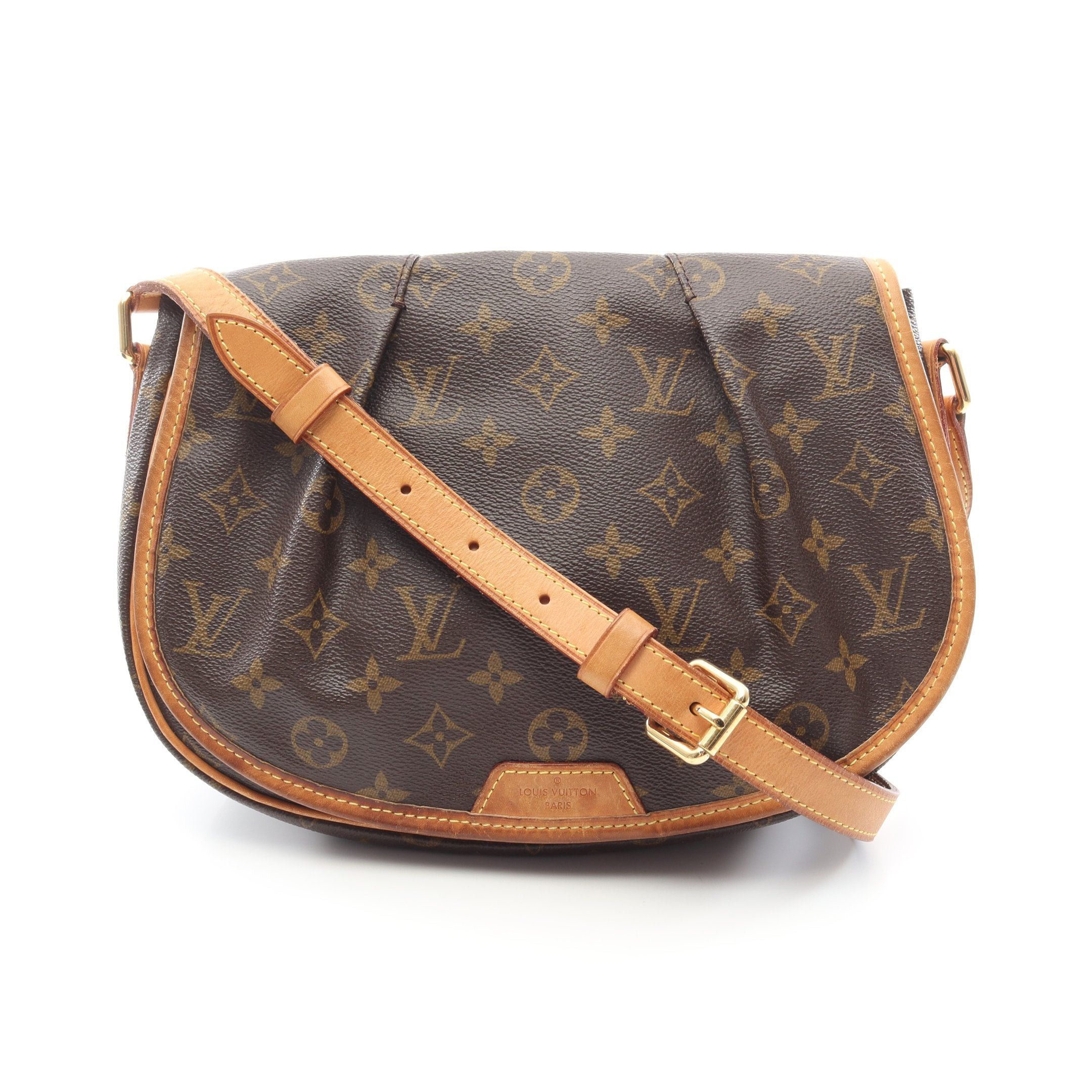 Louis Vuitton Louis Vuitton Menilmontant Pm Monogram Shoulder Bag Leather Brown Size ONE SIZE - 1 Thumbnail