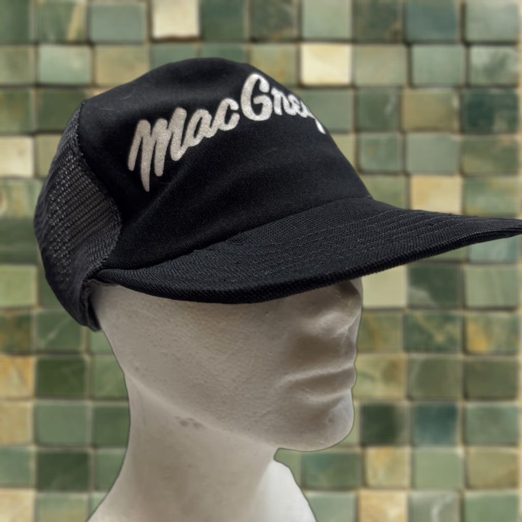 Vintage VINTAGE MacGregor Black Trucker Hat Snap-Back Men One Size Black Size ONE SIZE - 1 Thumbnail