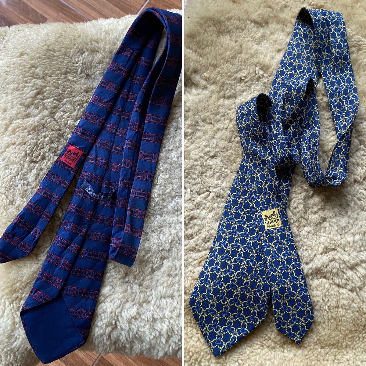 Hermes × Vintage HERMES Paris Silk Tie Made In France Size ONE SIZE - 1 Thumbnail