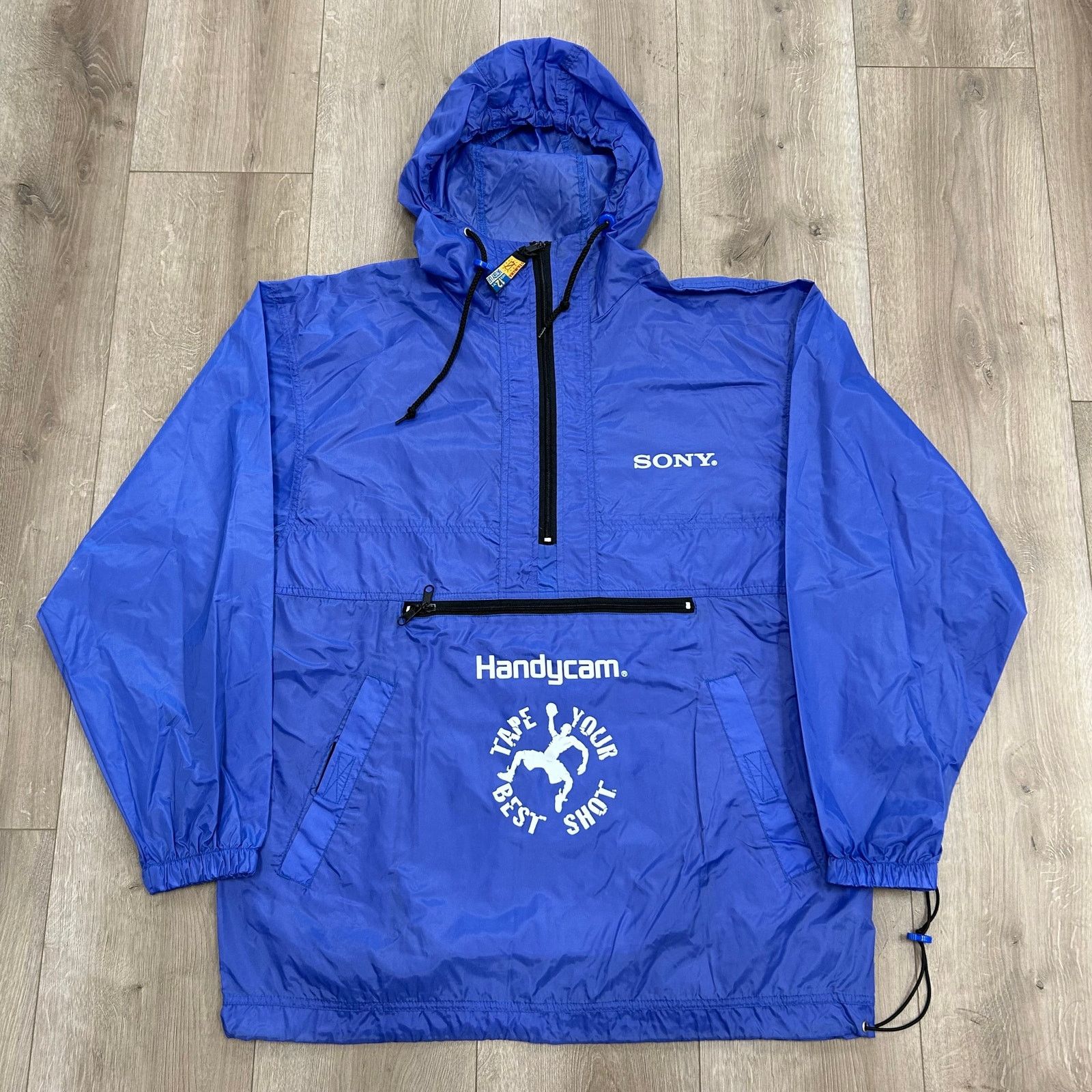 Vintage 90s Sony Handycam blue nylon anorak windbreaker size Medium Size US M / EU 48-50 / 2 - 1 Thumbnail