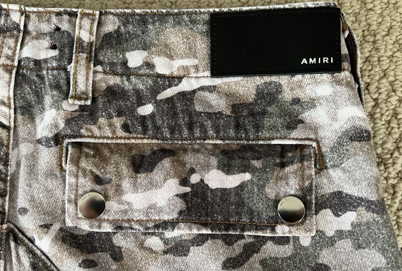 Amiri Amiri M65 Kick Flare Denim Camo Jeans size 30 Size US 30 / EU 46 - 7 Thumbnail