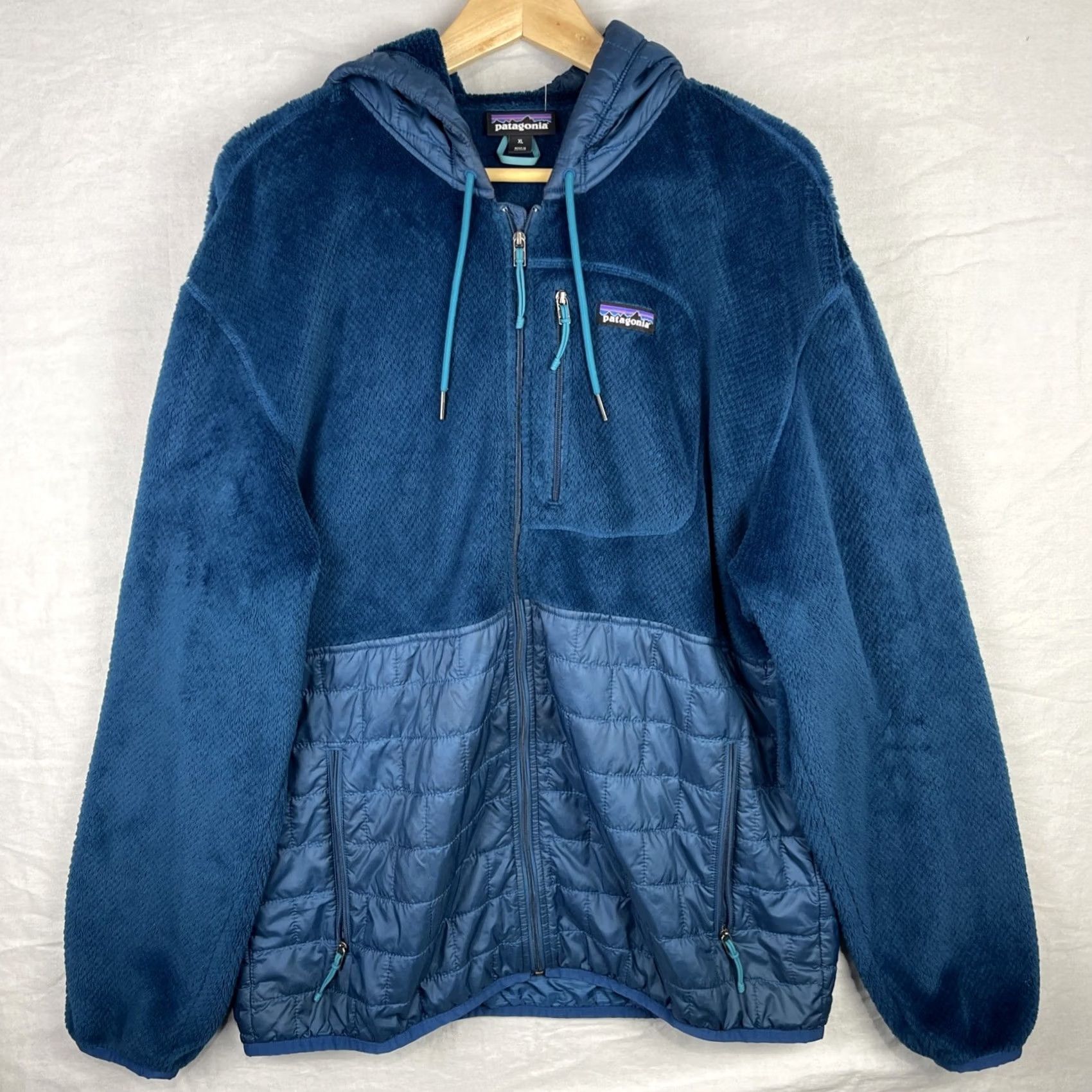 Patagonia Patagonia Jacket Mens XL Blue Re Tool Hybrid Fleece Hoody Zip Up Puffer 26430 Size US XL / EU 56 / 4 - 2 Thumbnail
