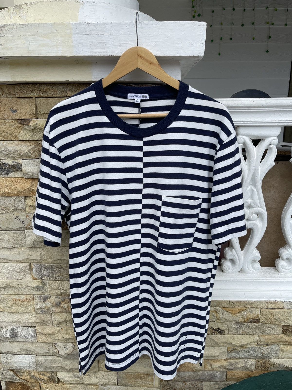 JW Anderson Last Drop🔥Rare🔥UNIQLO x JW ANDERSON Stripe Pocket Tee Size US XL / EU 56 / 4 - 1 Thumbnail