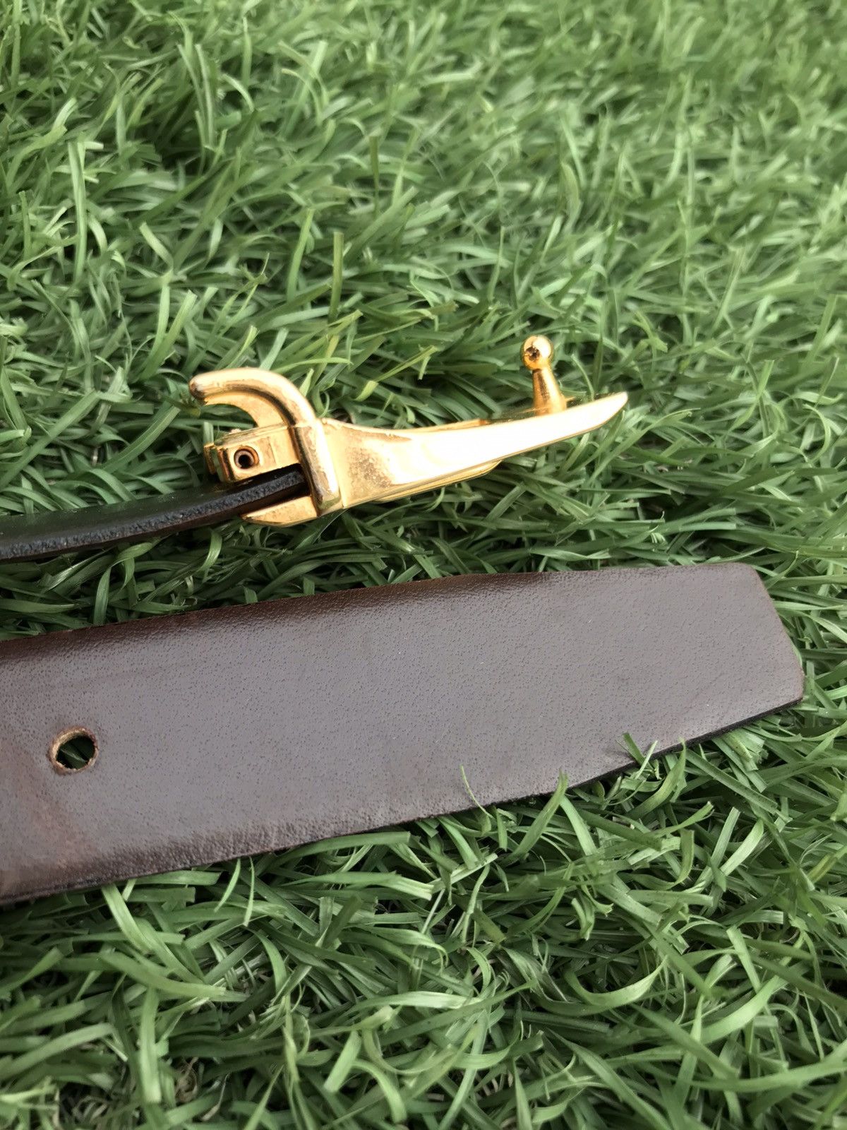 Dior Christian Dior Reversible Leather belt Size 42 Brown black Size 42 - 4 Thumbnail