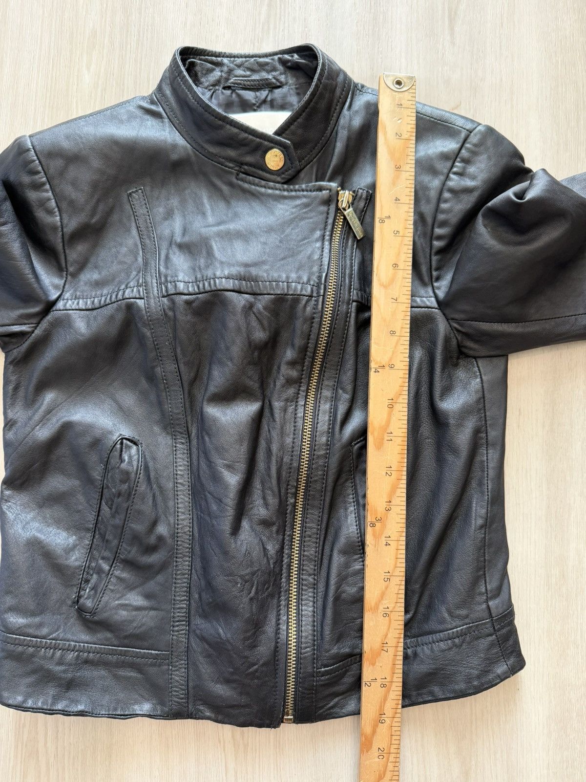 Michael Kors Michael Kors Lambskin Leather Moto Cafe Racer Jacket Sz XS Size XS / US 0-2 / IT 36-38 - 12 Thumbnail