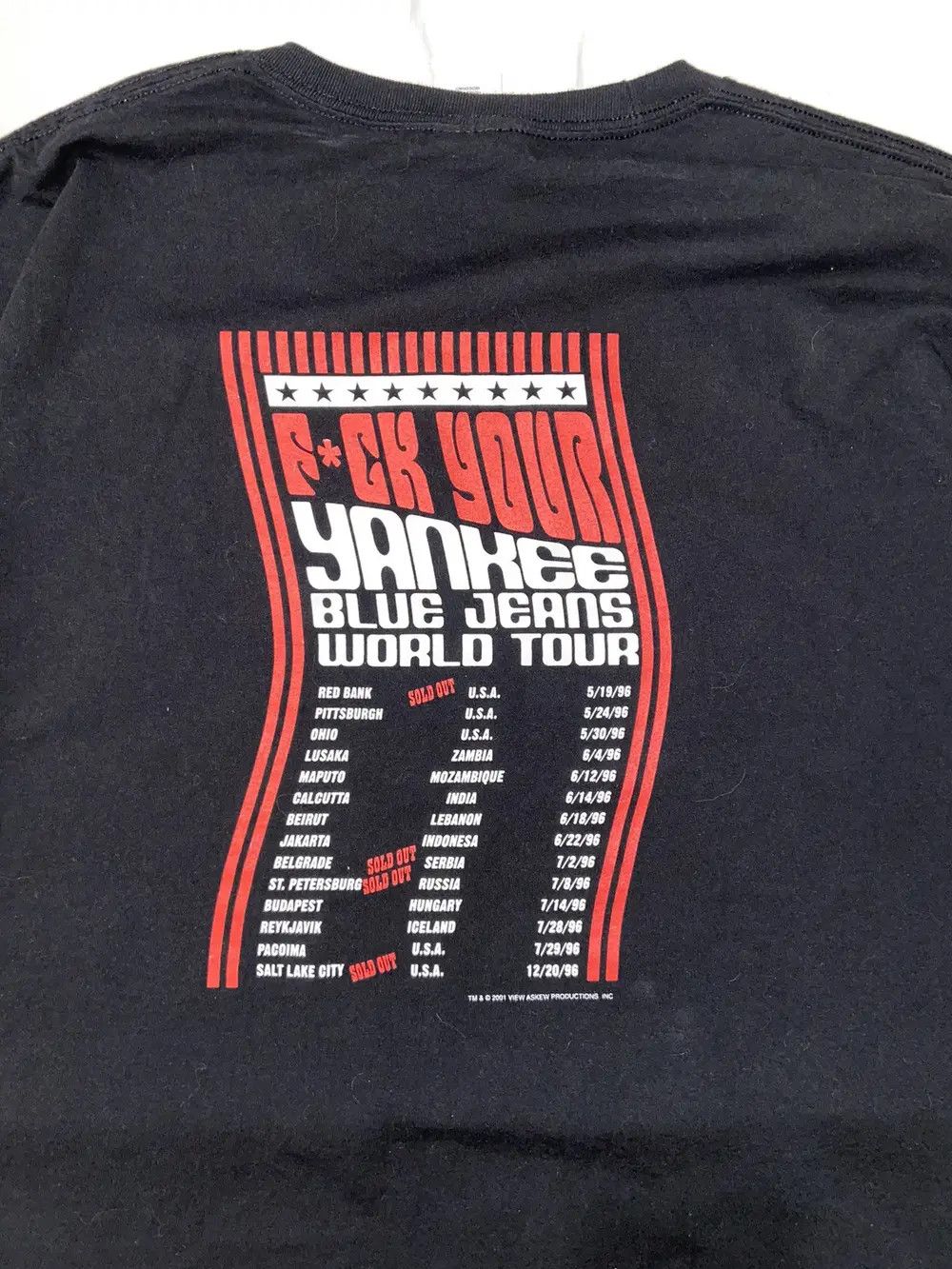 Band Tees VINTAGE BERSERKER F*K YOUR YANKEE BLUE JEANS WORLD TOUR Y2K Size US XL / EU 56 / 4 - 4 Thumbnail