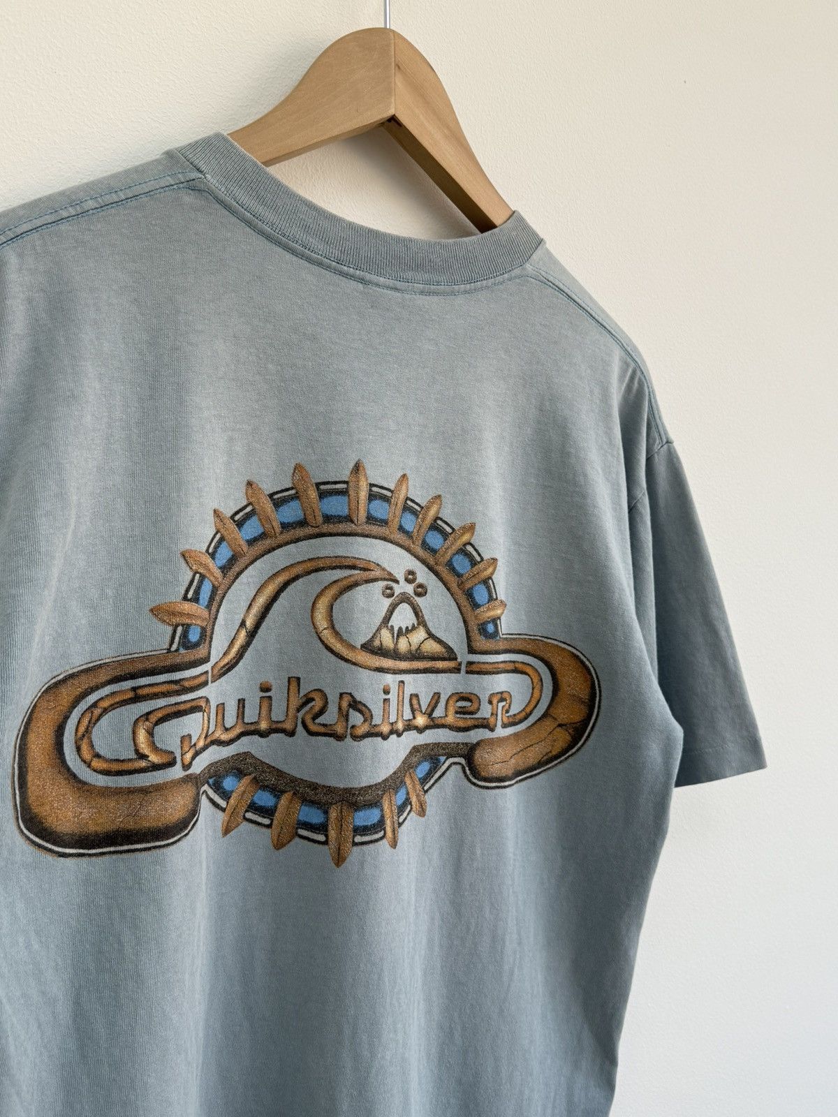 Quiksilver Vintage 90s Quiksilver Faded Graphic T-Shirt Surf Style Size US M / EU 48-50 / 2 - 3 Thumbnail