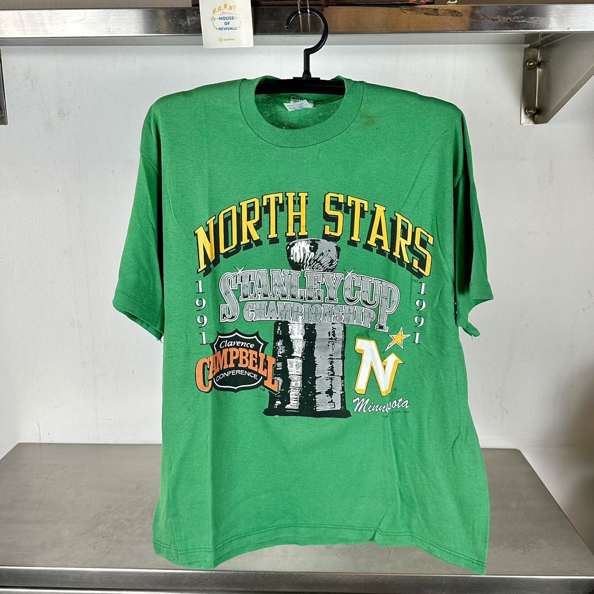 Logo 7 × NHL × Vintage Vintage 1991 Minnesota North Stars Championship NHL T-shirt Size US XL / EU 56 / 4 - 1 Thumbnail