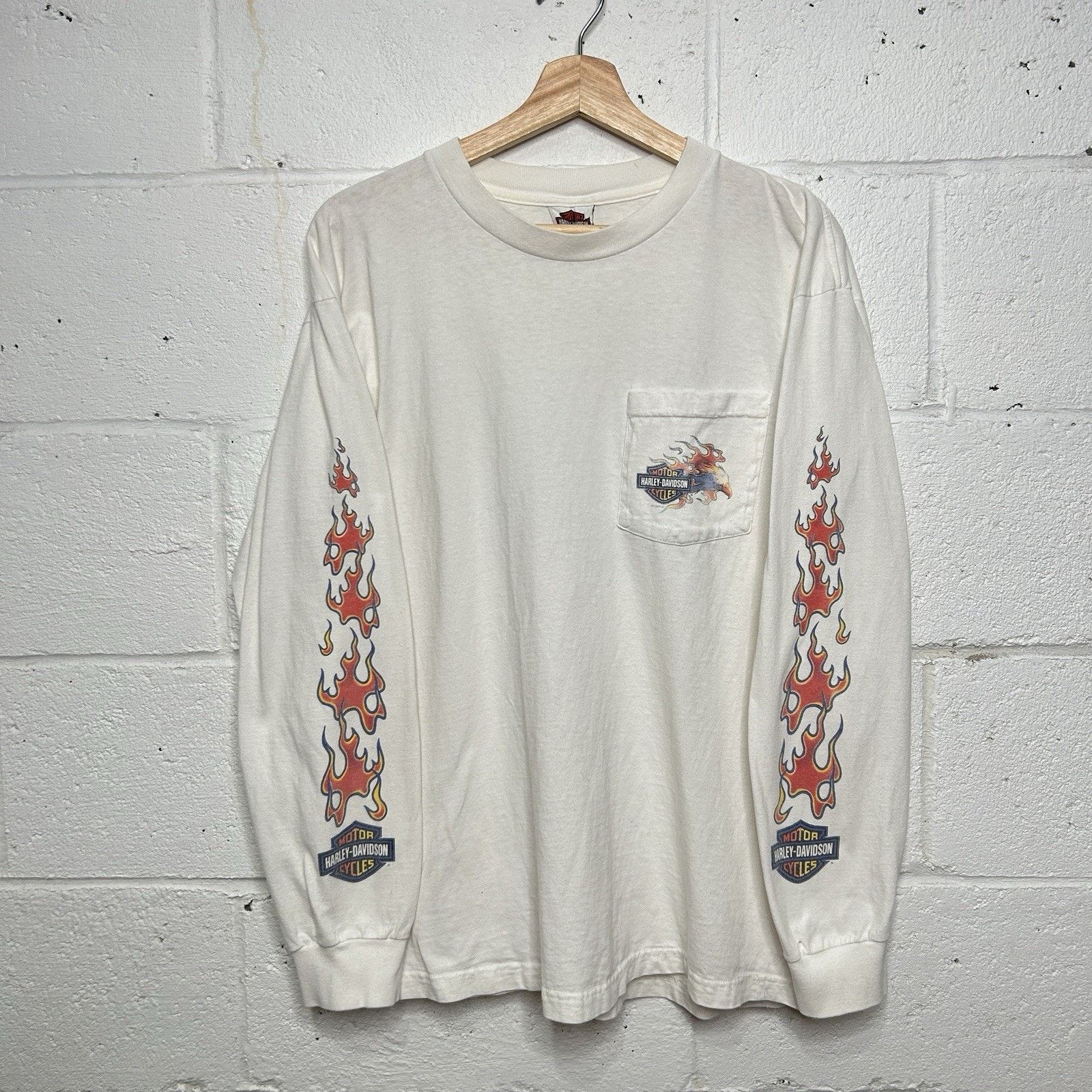 Harley Davidson Y2K Harley Davidson Screaming Eagle Flame Long-Sleeve Tee Size US L / EU 52-54 / 3 - 1 Thumbnail