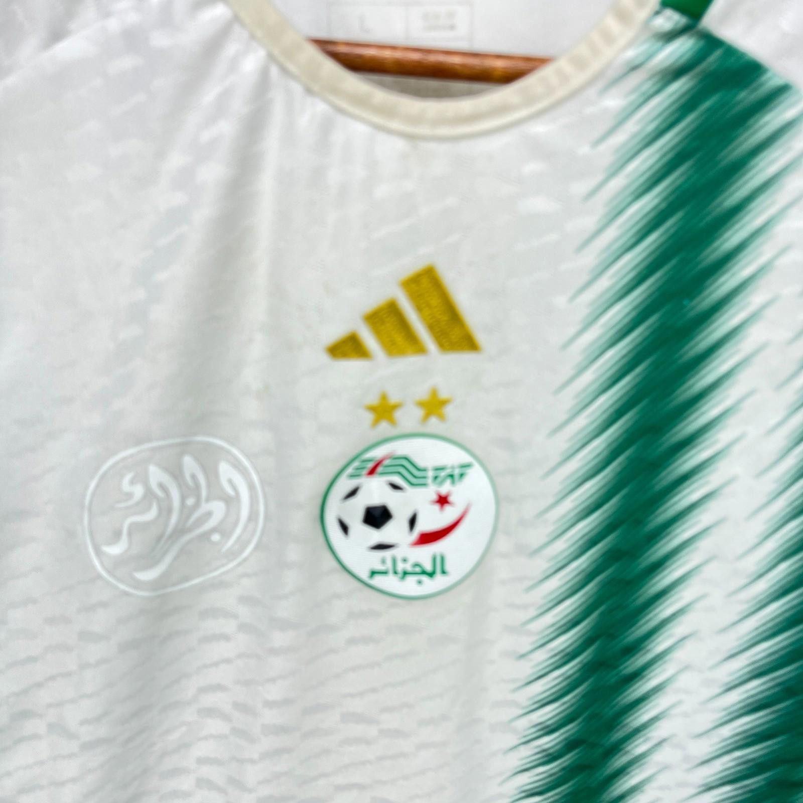 Adidas Adidas Algeria Football Jersey Slim Fit Large Home Size ONE SIZE - 3 Thumbnail