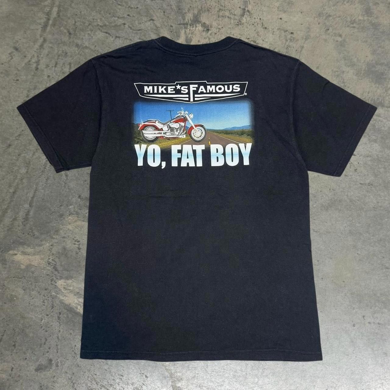 Japanese Brand × Vintage Vintage Y2K Mike’s Famous “Yo, Fat Boy” Biker T-Shirt Size US M / EU 48-50 / 2 - 1 Thumbnail