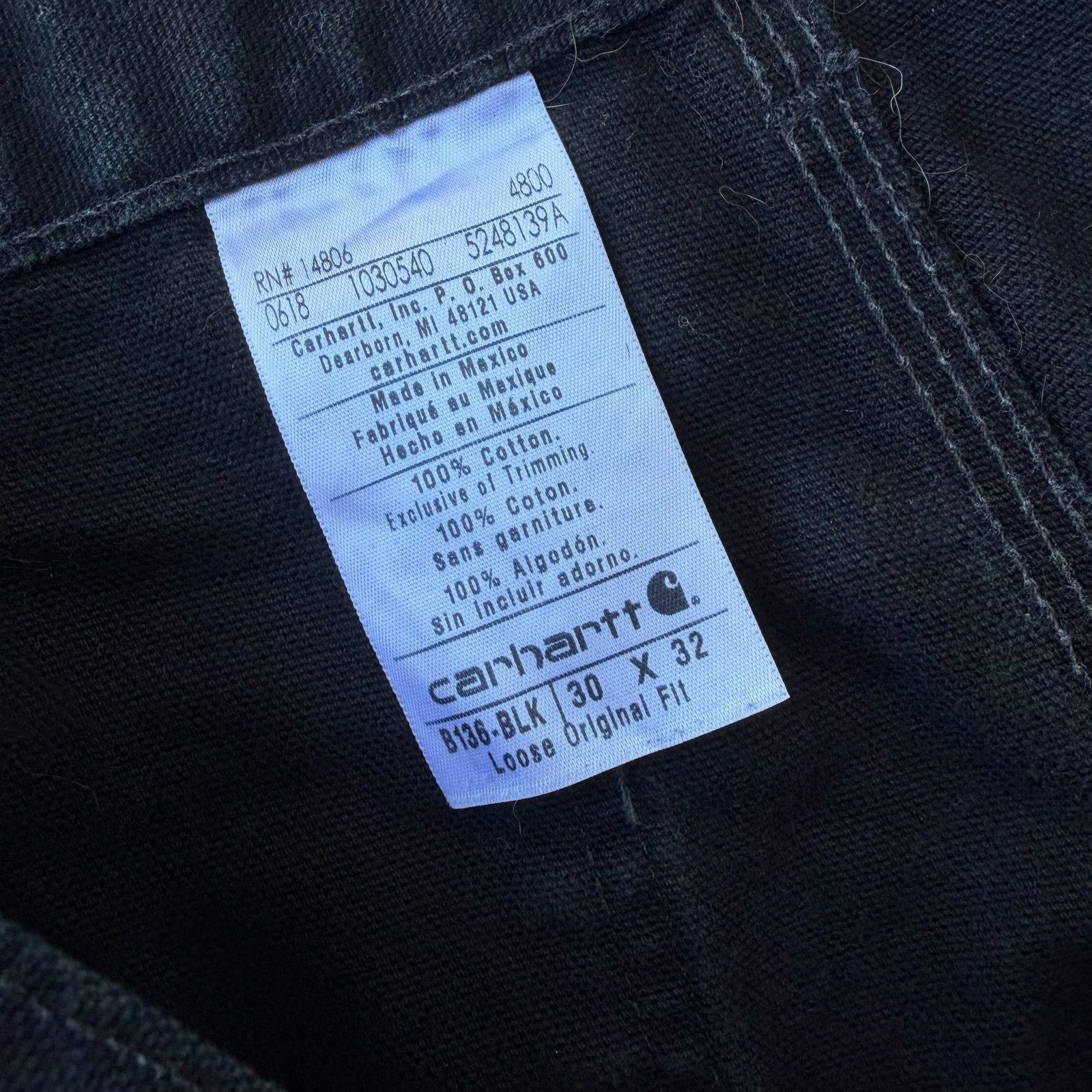 Carhartt × Vintage Carhartt black double knee work wear carpenter pants Size US 29 - 7 Thumbnail