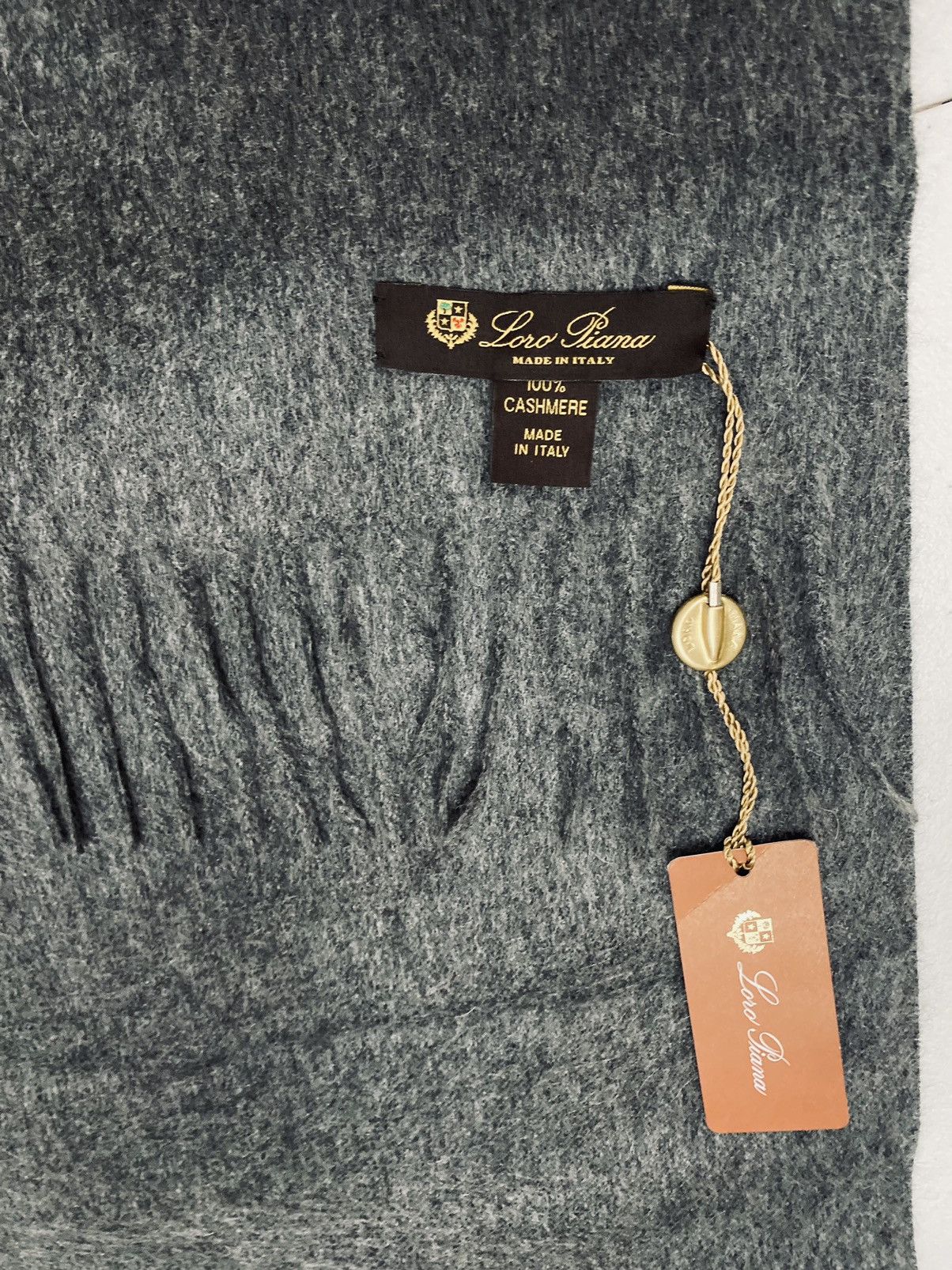 Loro Piana Loro Piana Charcoal Grey Cashmere Unita Scarf Unisex NWT Size ONE SIZE - 6 Thumbnail