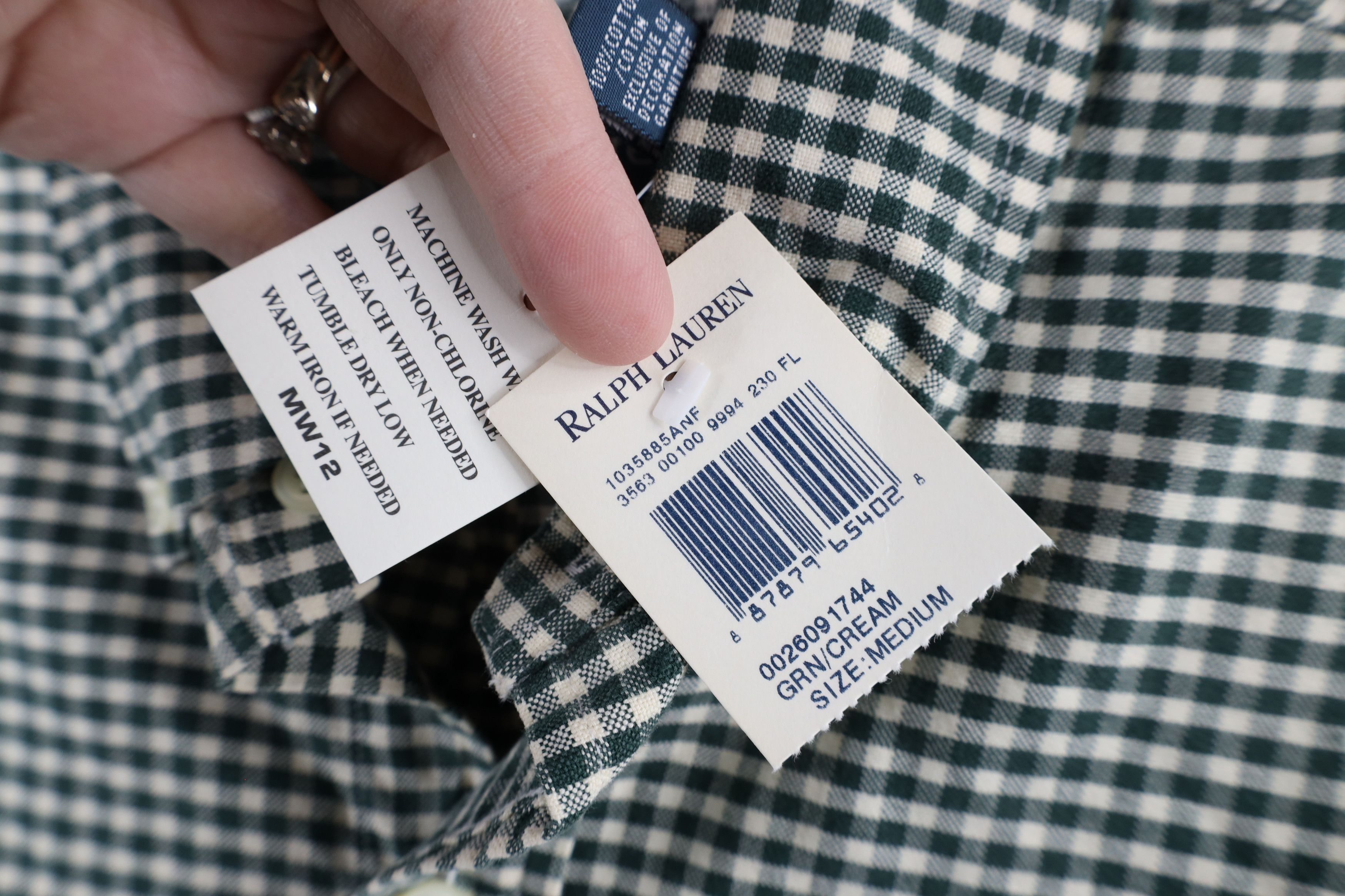 Ralph Lauren × Vintage Deadstock Vintage 90s Ralph Lauren Button Down Shirt Plaid Size US M / EU 48-50 / 2 - 7 Thumbnail