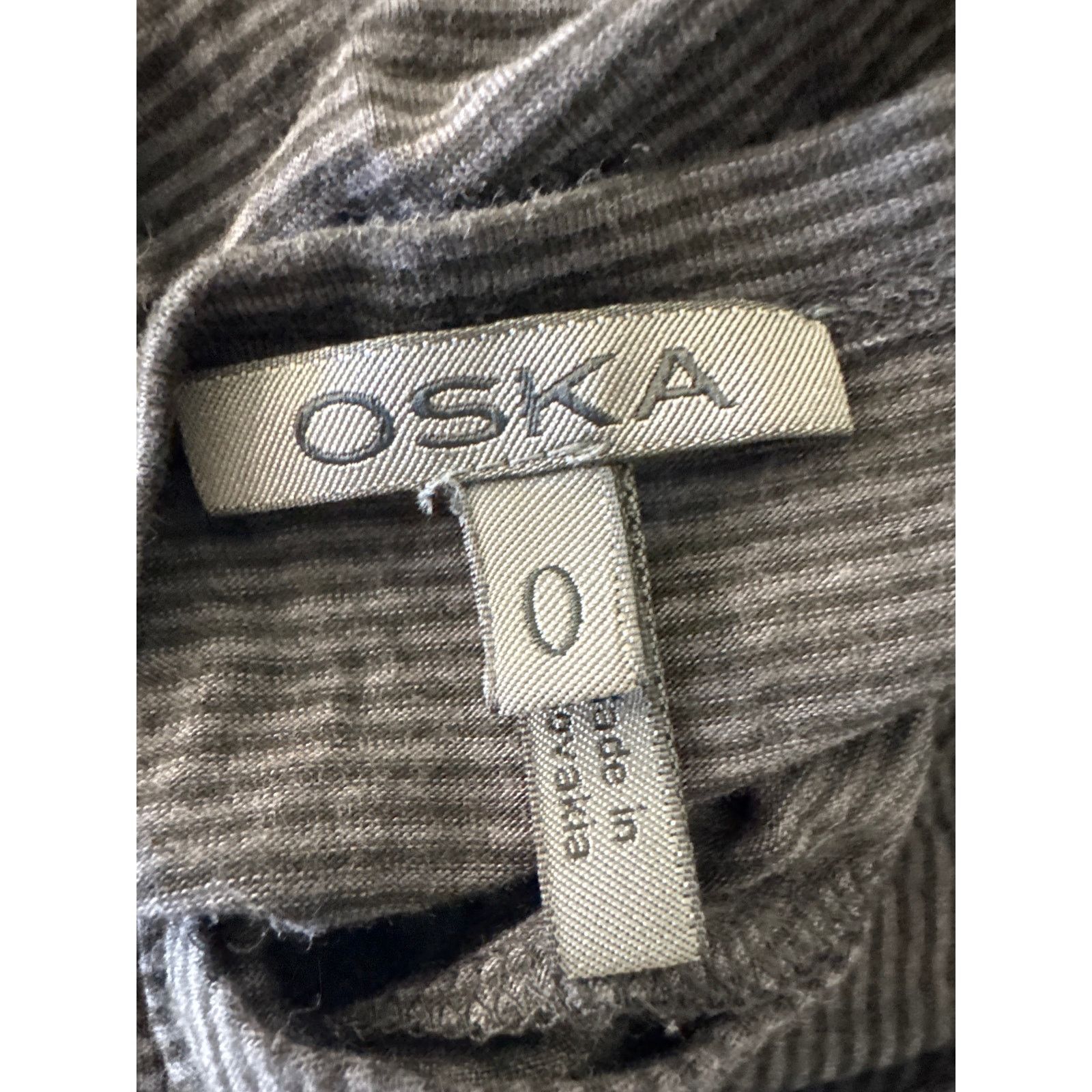 Other OSKA Gray Striped Scoop Neck Long Sleeve Tee Size 0 / Small Size XS / US 0-2 / IT 36-38 - 3 Thumbnail