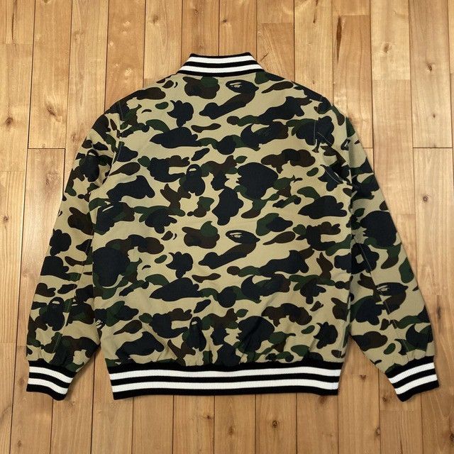 Bape BAPE APE HEAD logo varsity jacket 1st camo yellow Size US XL / EU 56 / 4 - 3 Thumbnail