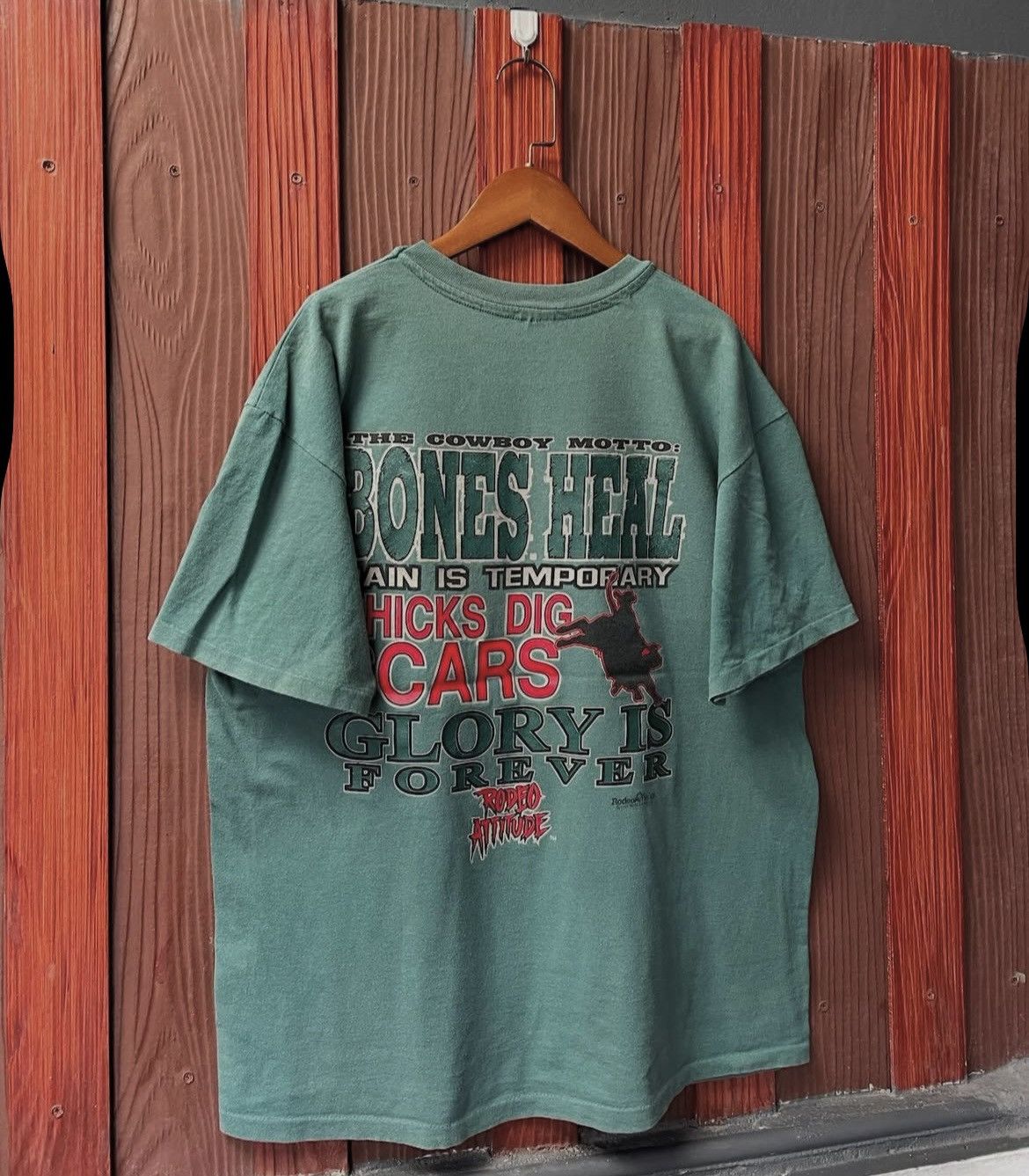 Other 1996 Rodeo America “Cowboy Motto” Tee XL – Vintage Western Size US XL / EU 56 / 4 - 2 Thumbnail
